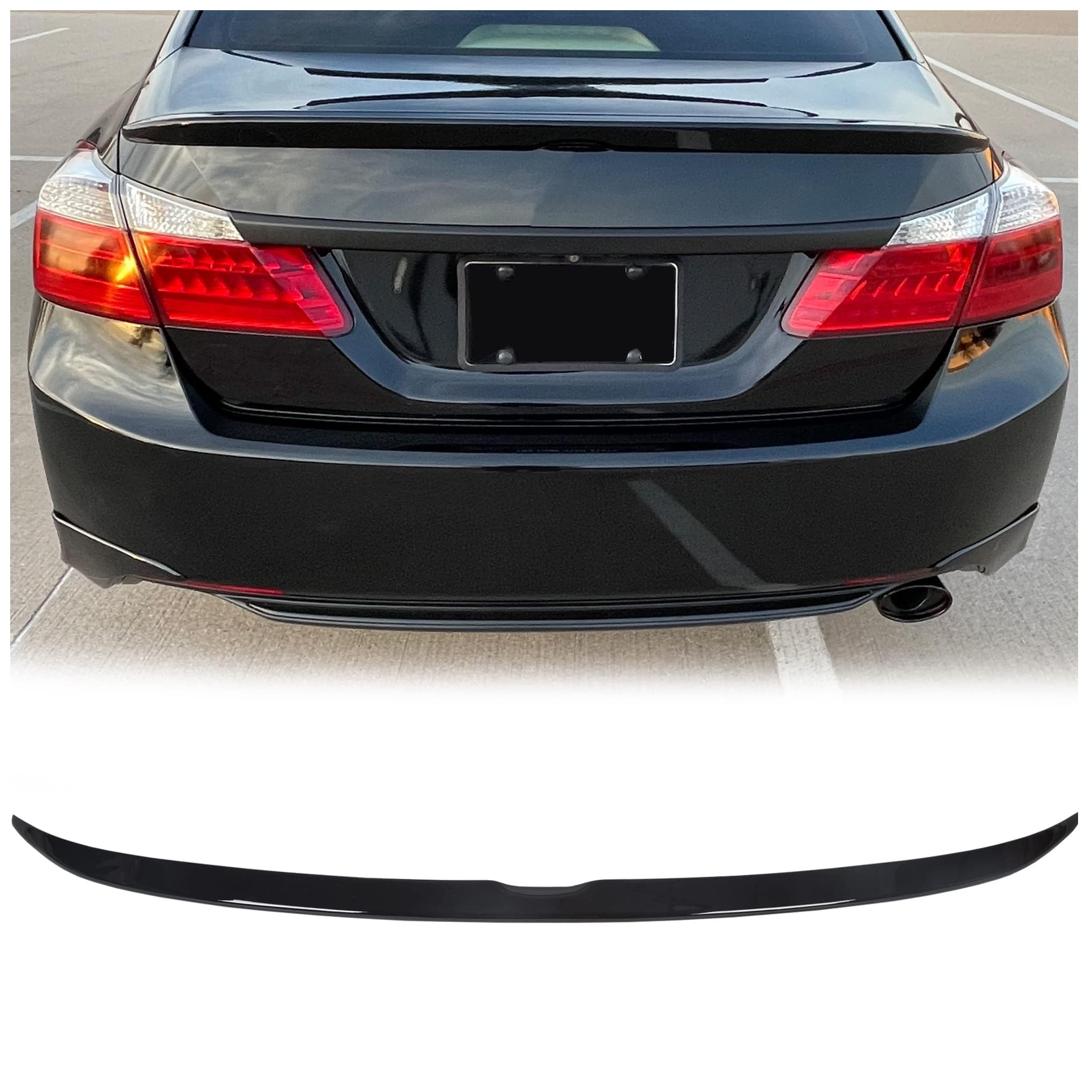 ECOTRIC Rear Trunk Spoiler Wing Compatible with 2013-2017 Honda Accord 4 Door Sedan