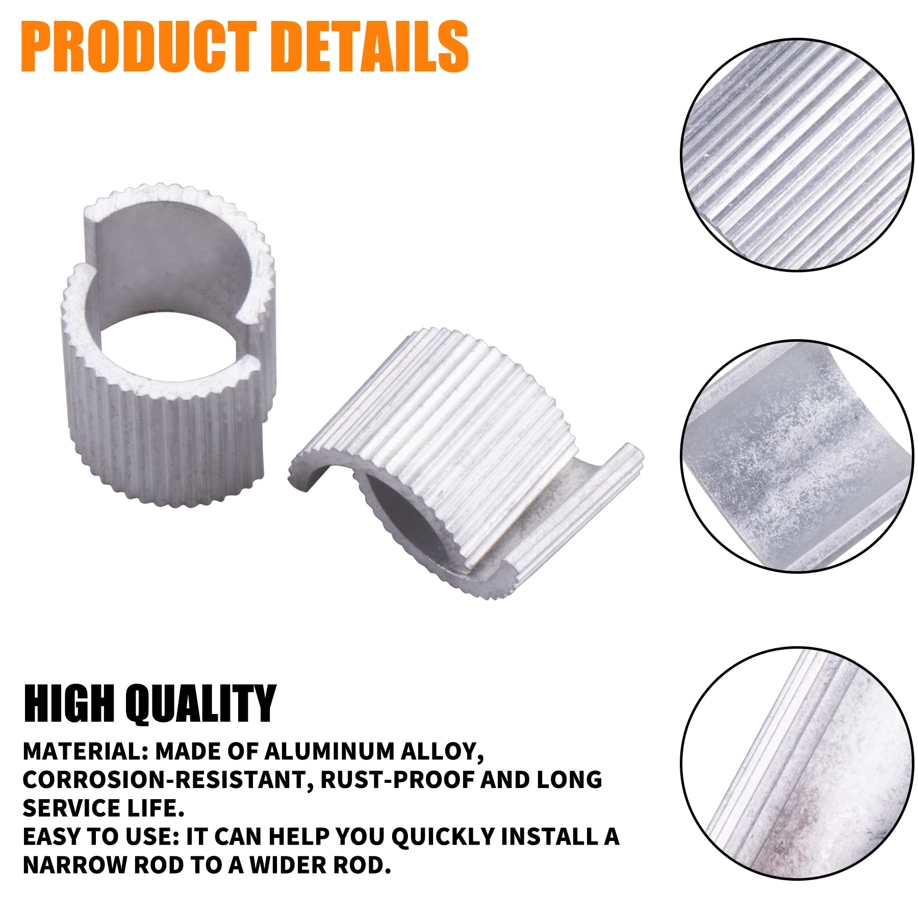 Mwmnun 8Pcs Handlebar Shim 7/8' Handlebars To 1' Motorcycle Handle Bar Spacer Conversion Shims With Handlebar Mounts Risers Clamp Conversion Shims Reducer Spacers