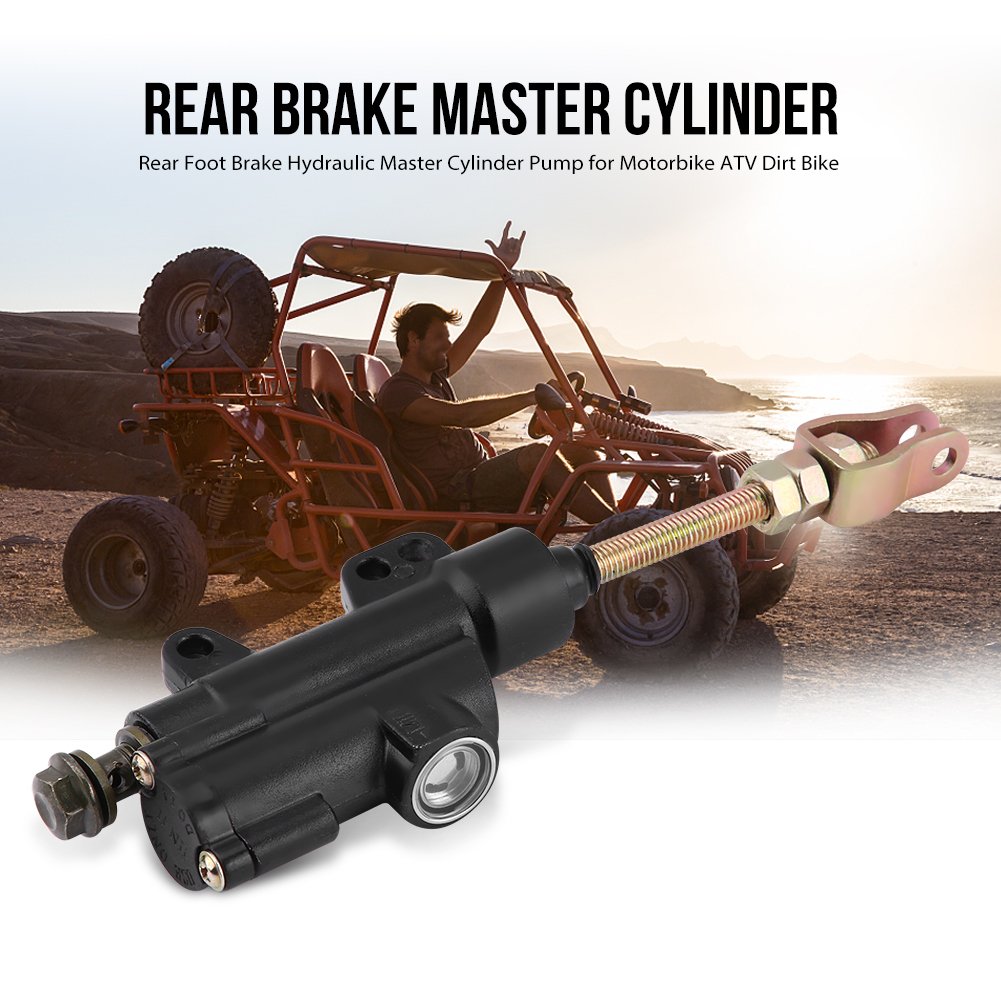 Rear Brake Master Cylinder Coolster 10mm Compatible with 50cc-125cc ATVs for Most of Motorcycle, Such as Suzuki/Kawasaki/Honda/Y