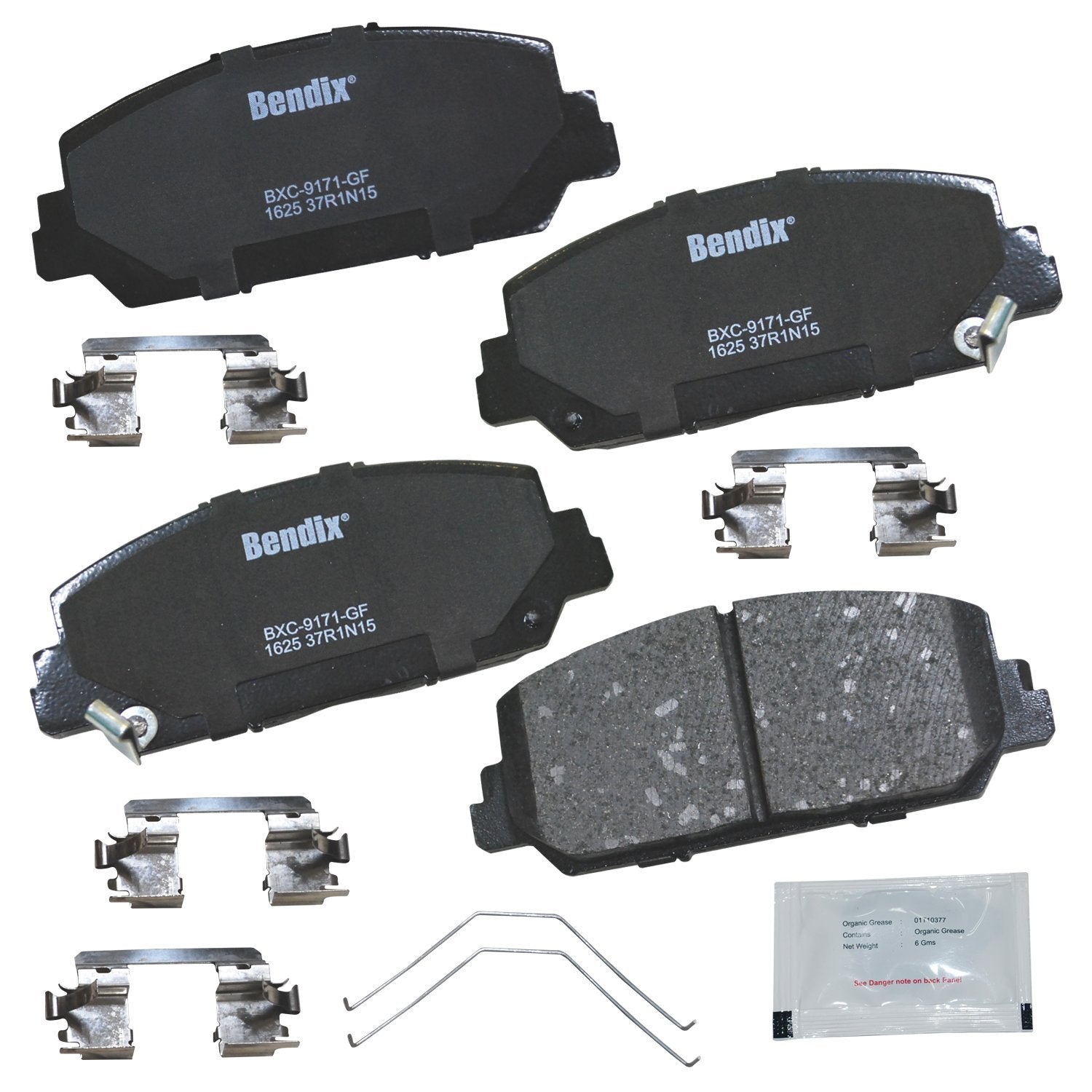Bendix Priority1 Cfc1625 Ceramic Front Brake Pads For Acura Ilx 2022-2016, Rdx 2018-2013, Rlx 2020-2014, Honda Accord 2017-2016,