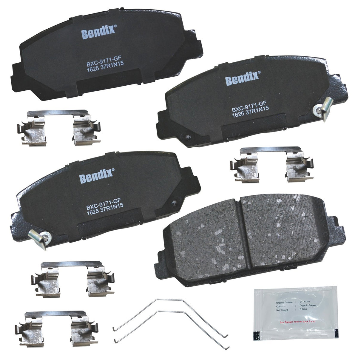 Bendix Priority1 Cfc1625 Ceramic Front Brake Pads For Acura Ilx 2022-2016, Rdx 2018-2013, Rlx 2020-2014, Honda Accord 2017-2016,