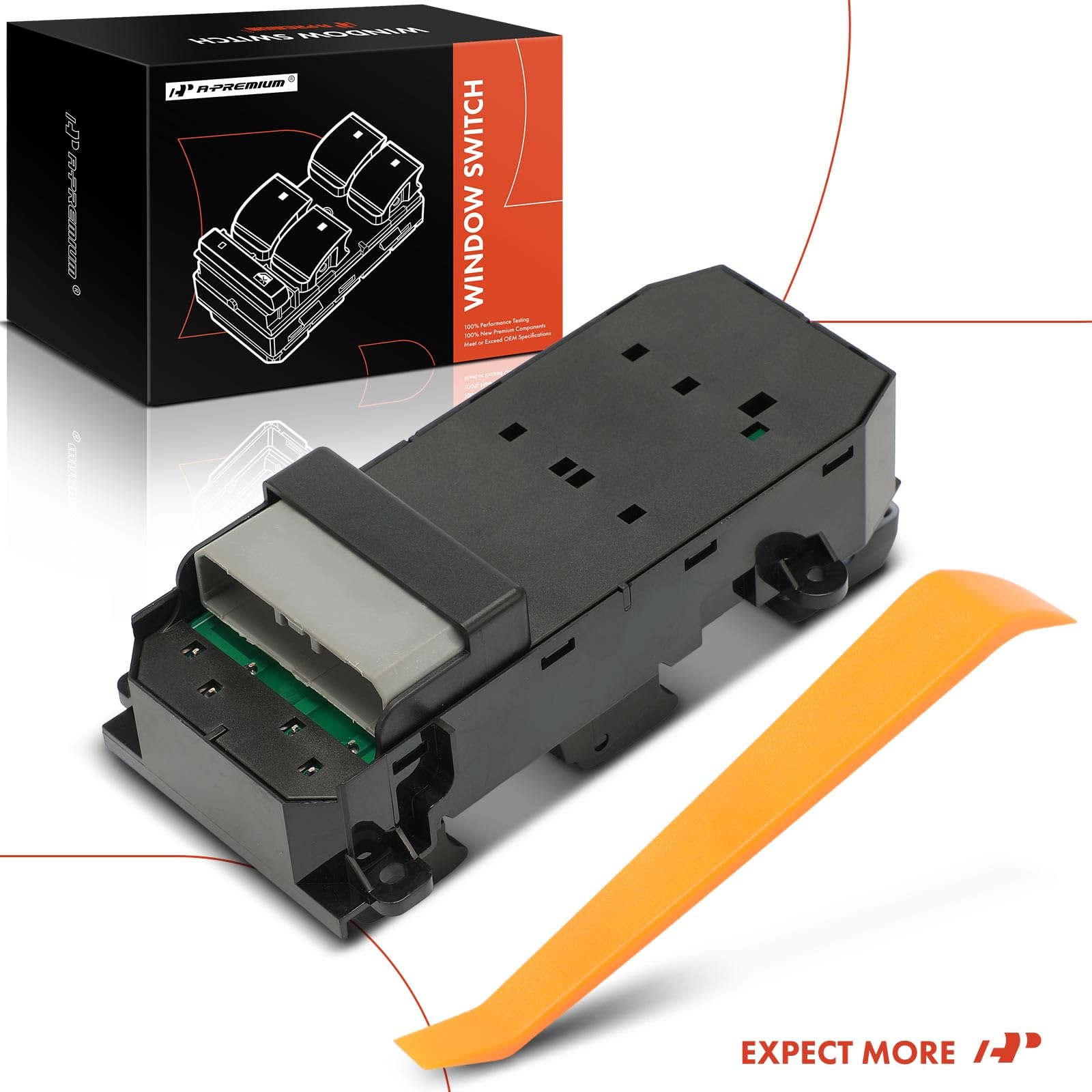 A-Premium Power Master Window Switch Compatible With Honda Cr-V 2007-2011 Sport Utility, Front Left Driver Side, Replace # 35750