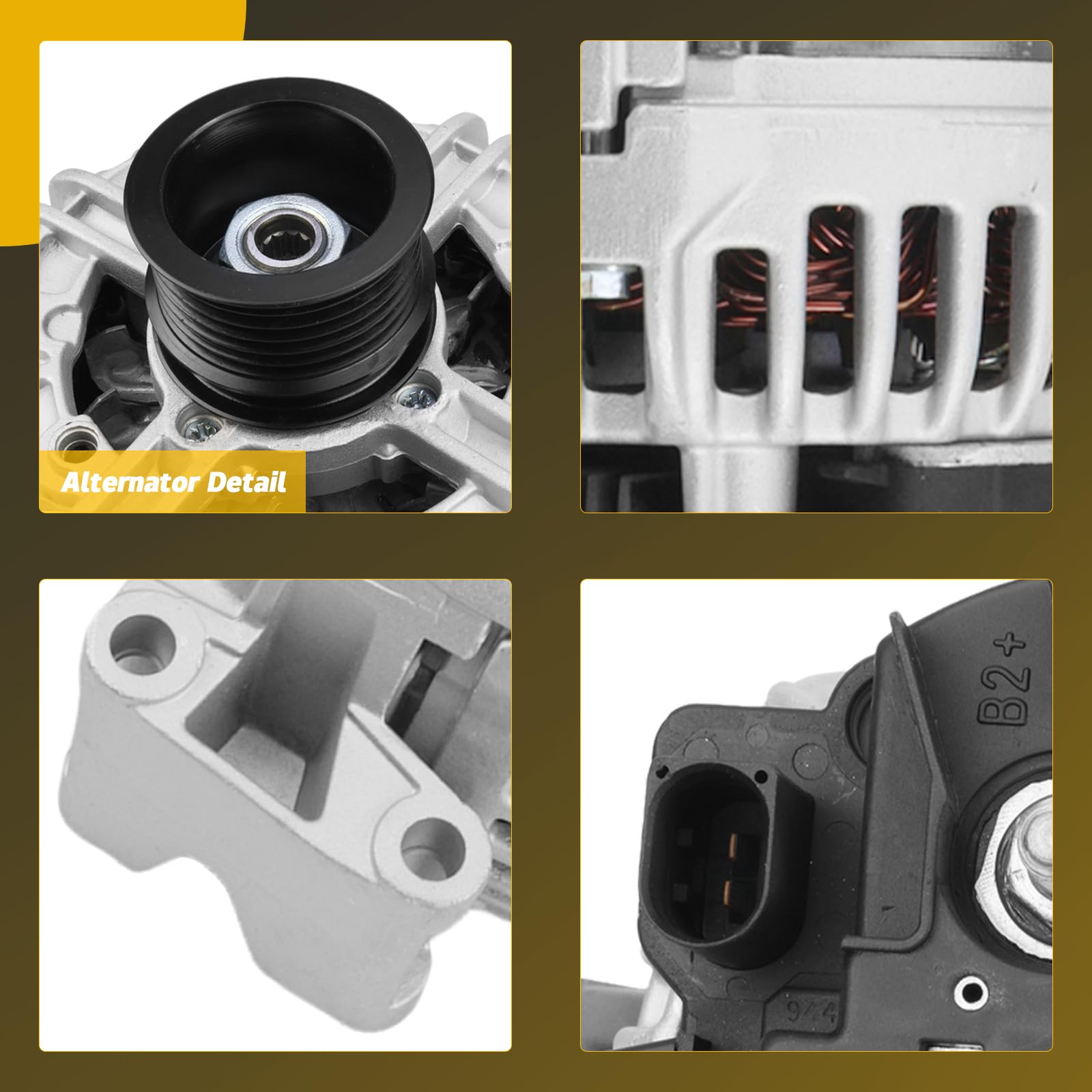 YINAVAGAD 27060-0P240 Alternator for Lexus ES350 RX350 3.5L 2010-2018, for Toyota Highlander Venza Sienna RAV4 3.5L 2007-2016, R