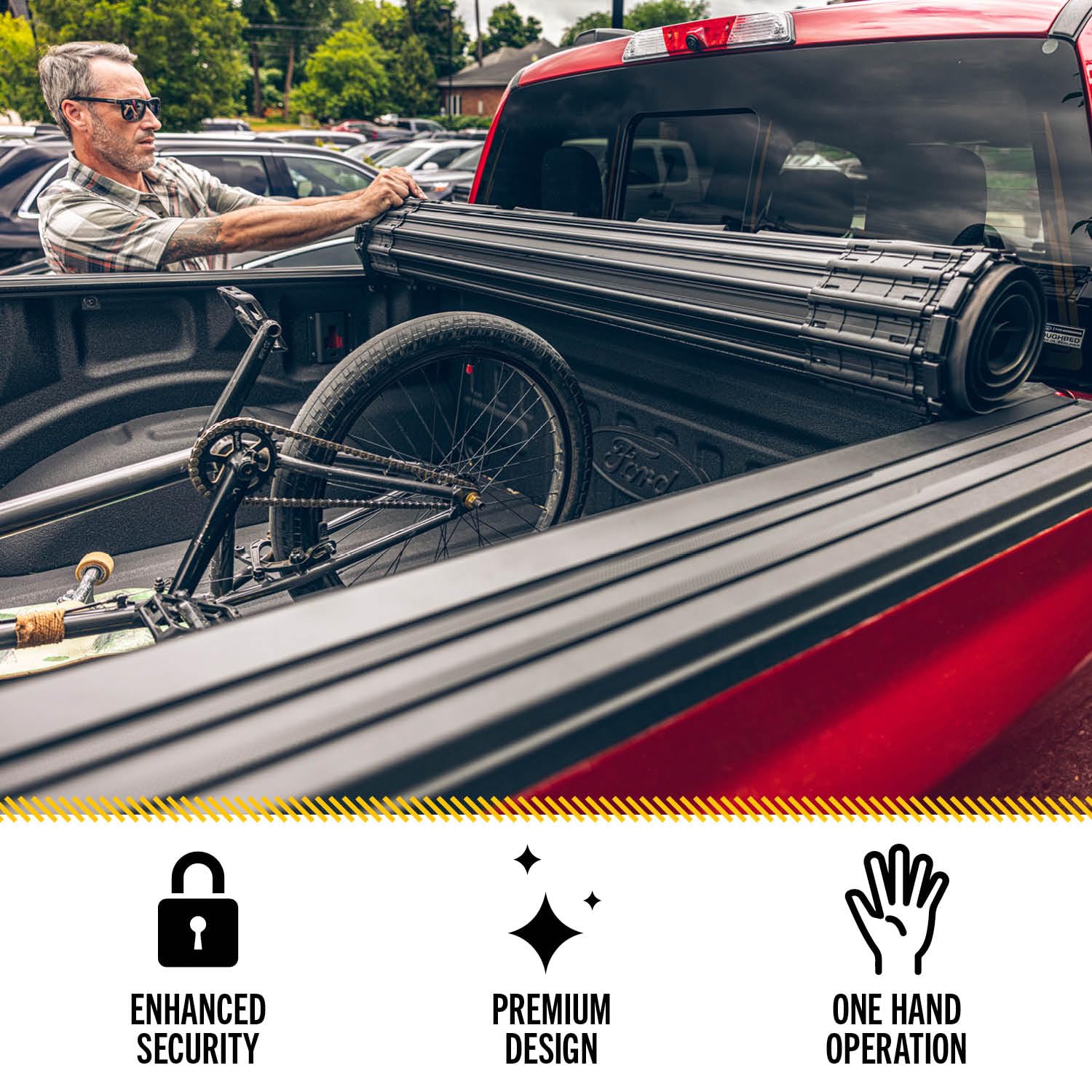 Realtruck Bak Revolver X4S Hard Rolling Truck Bed Tonneau Cover | 80135 | Fits 2019-2025 Chevy/Gmc Silverado/Sierra (Carbon Pro