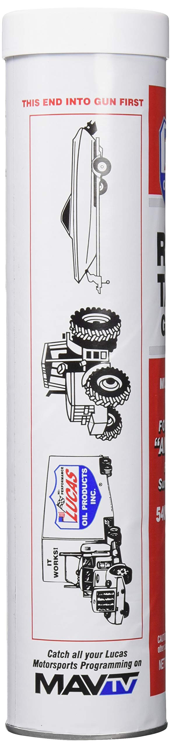 Lucas Oil 10005 Red N Tacky Grease - 14 Ounce Cartridge (Pack Of 10)
