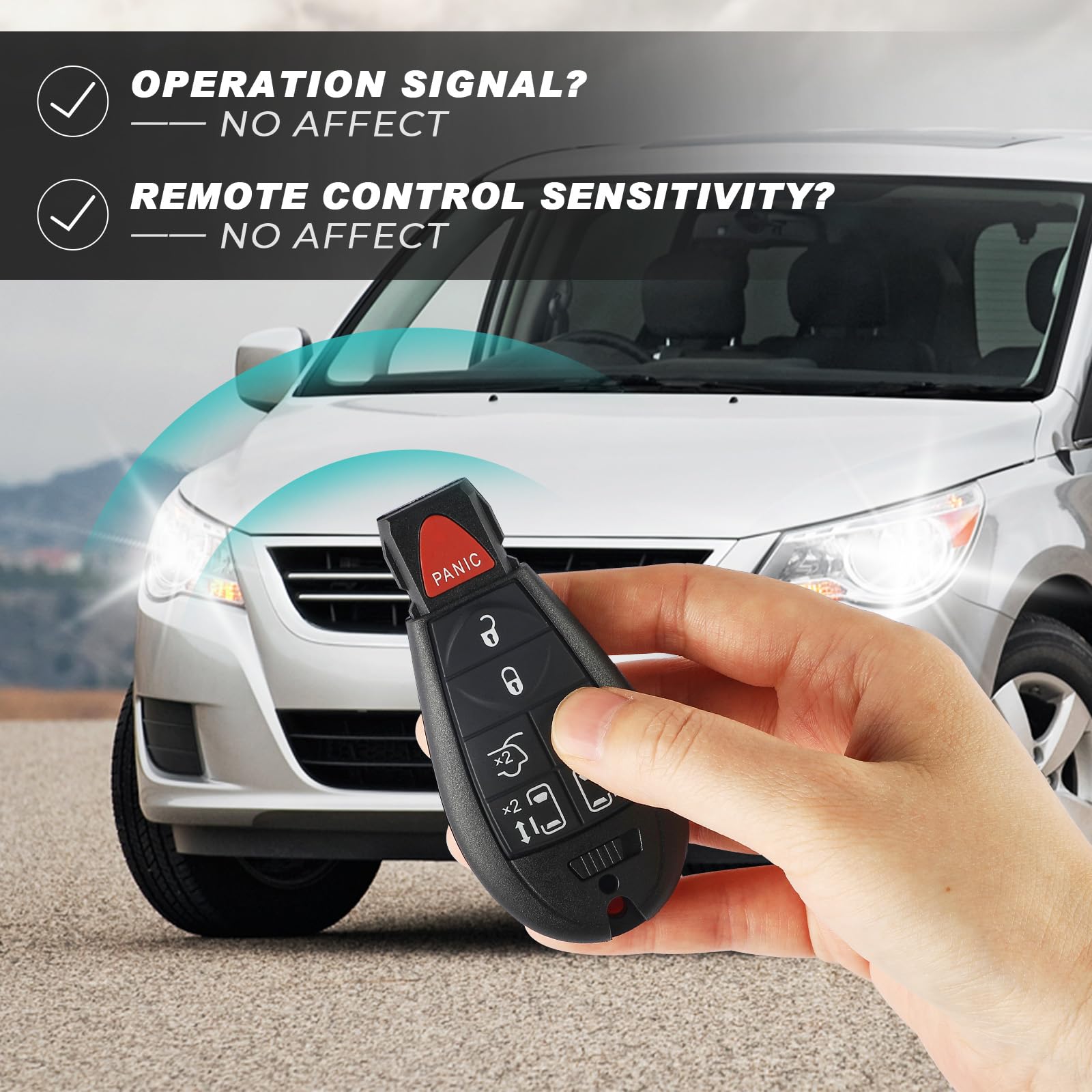 Helloauto Key Fob Fits For 2008-2016 Chrysler Town And Country 2008-2018 Dodge Grand Caravan 2010-2012 Volkswagen Routan M3N5Wy7