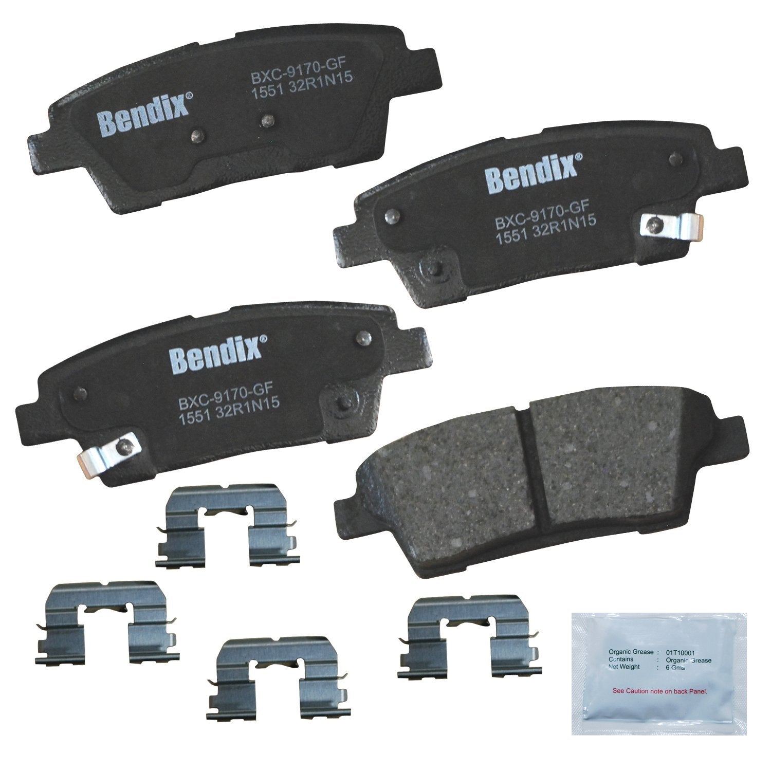 Bendix Priority1 Cfc1551 Ceramic Rear Brake Pads For Genesis G80 2017, Hyundai Genesis 2016-2010, Kia K900 2017-2015