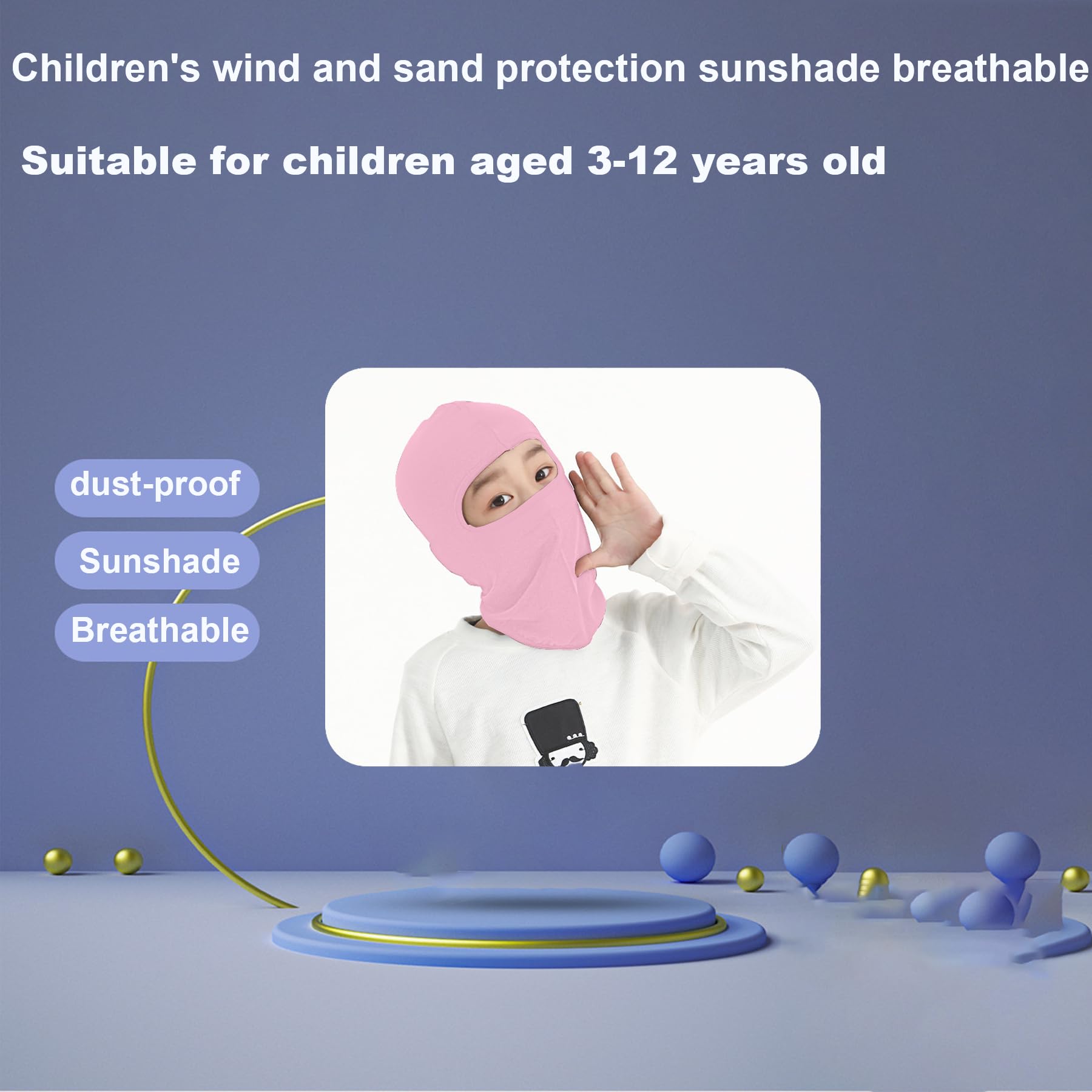 LJDJ Kids Dirt Bike Goggles ATV Motorcycle Off-Road Riding Motocross Glasses with Sun UV Protection Balaclava Full Face Cover fo