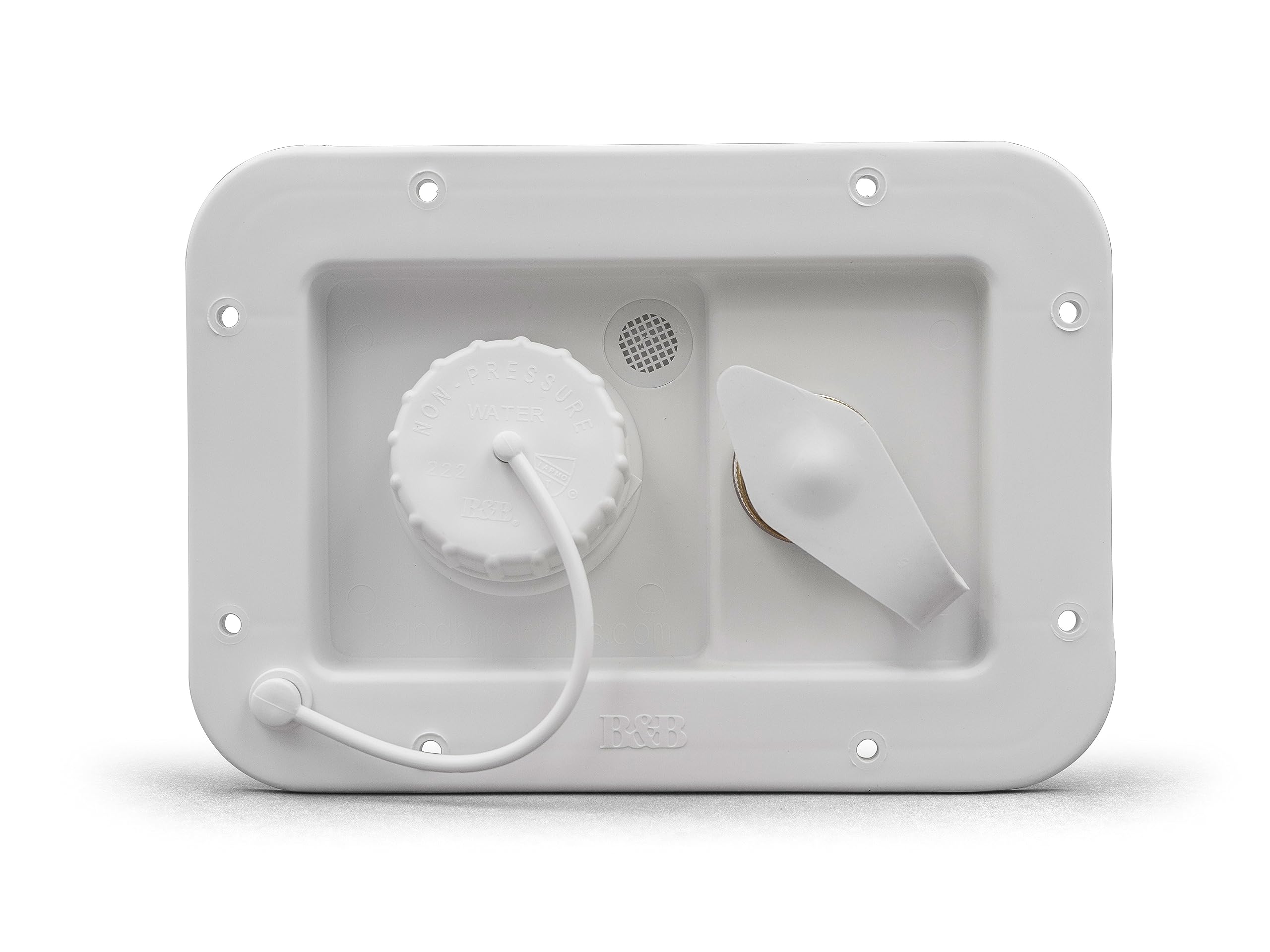 B&B Molders 94224 City/Gravity Dish Brass Cv, Polar White