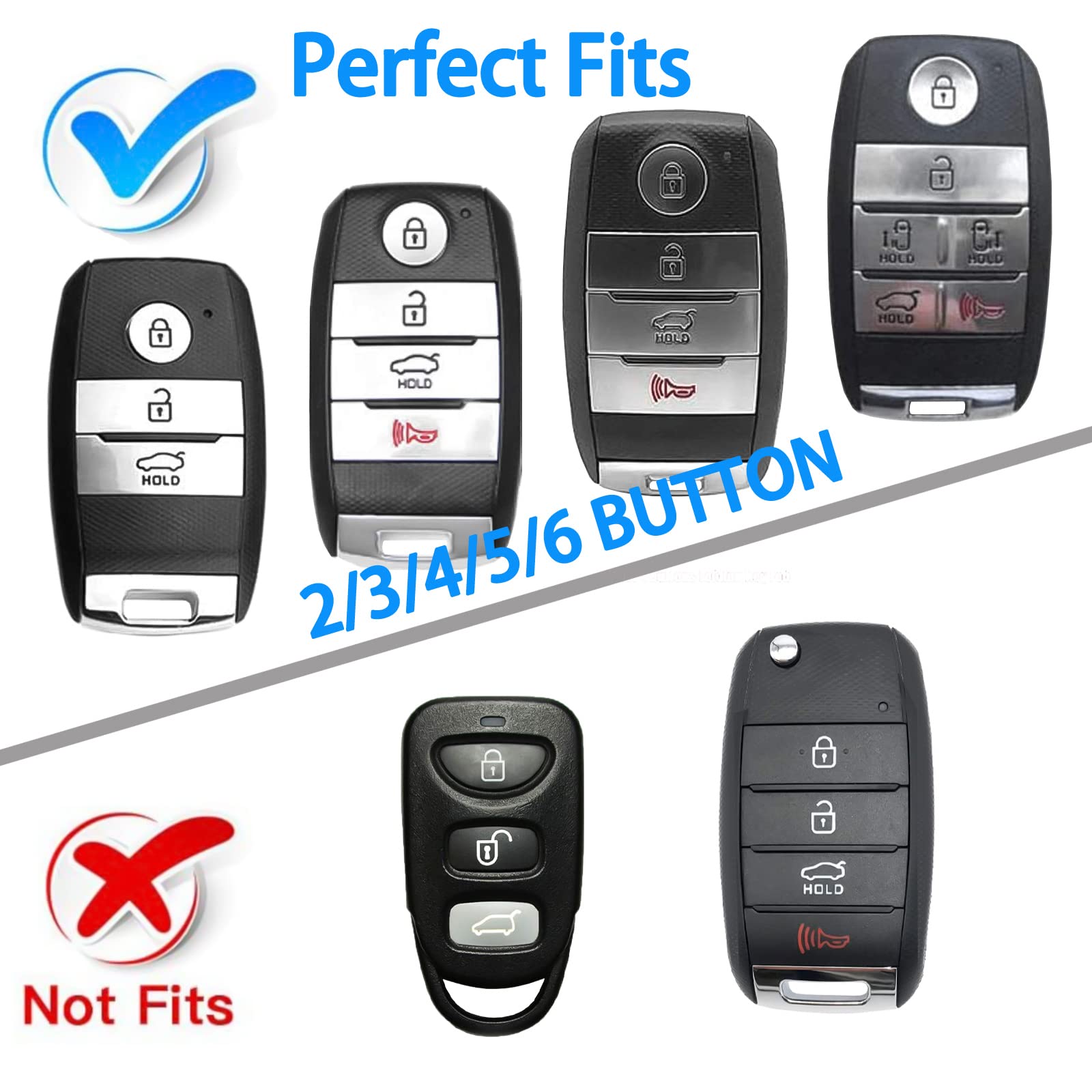 Worcas Soft Tpu Key Fob Cover Case Compatible With Kia Forte Koup Optima Rio Sedona Sorento Soul Ev Sportage Niro Forte (Silver)