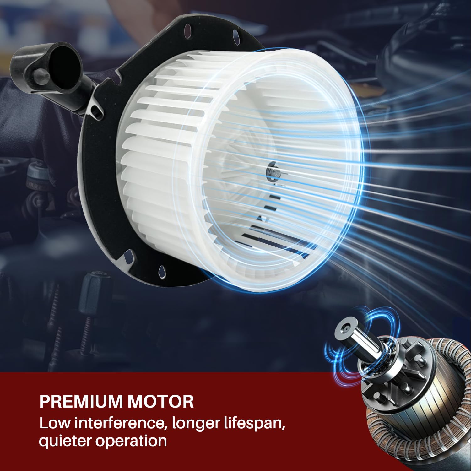 Aspligo 700019 Front Ac Heater Blower Motor Fan Front Fit For Ford Explorer 1995-2001,Ranger 1998-2011,Explorer Sport Trac 2001-