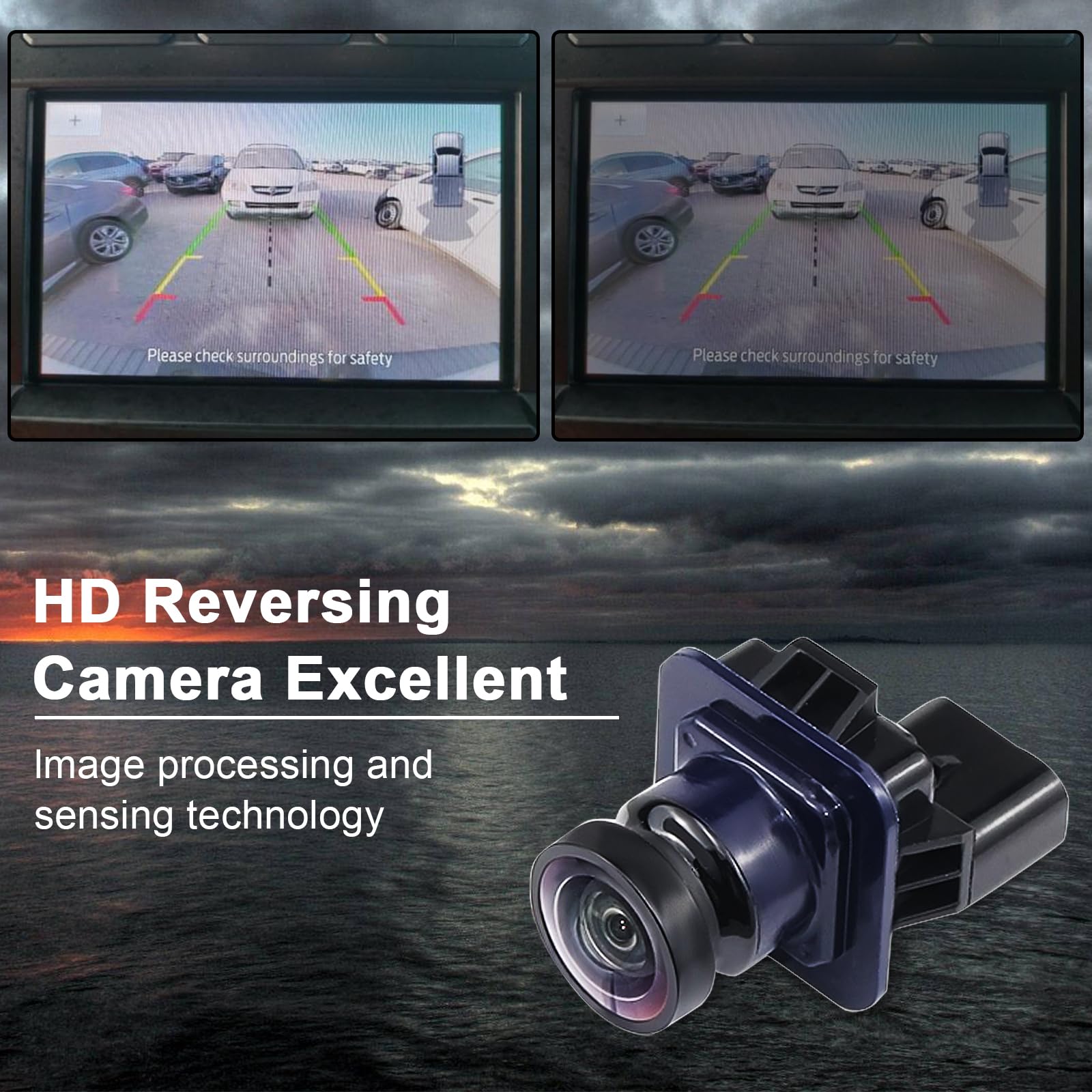 Taifam Ford Tailgate Emblem Backup Camera Rear View Backup Reverse Camera Compatible Ford F150 2011-2014 Reversing Parking Assis