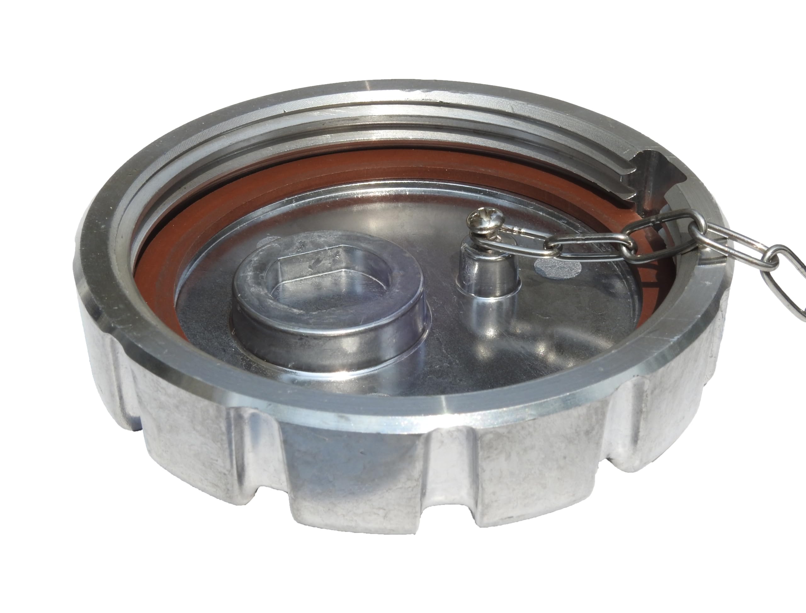Road Superior Truck Parts 3 1/2    Nominal 5.5 TPI Non-Locking Aluminum Diesel Fuel Cap For Kenworth Trucks