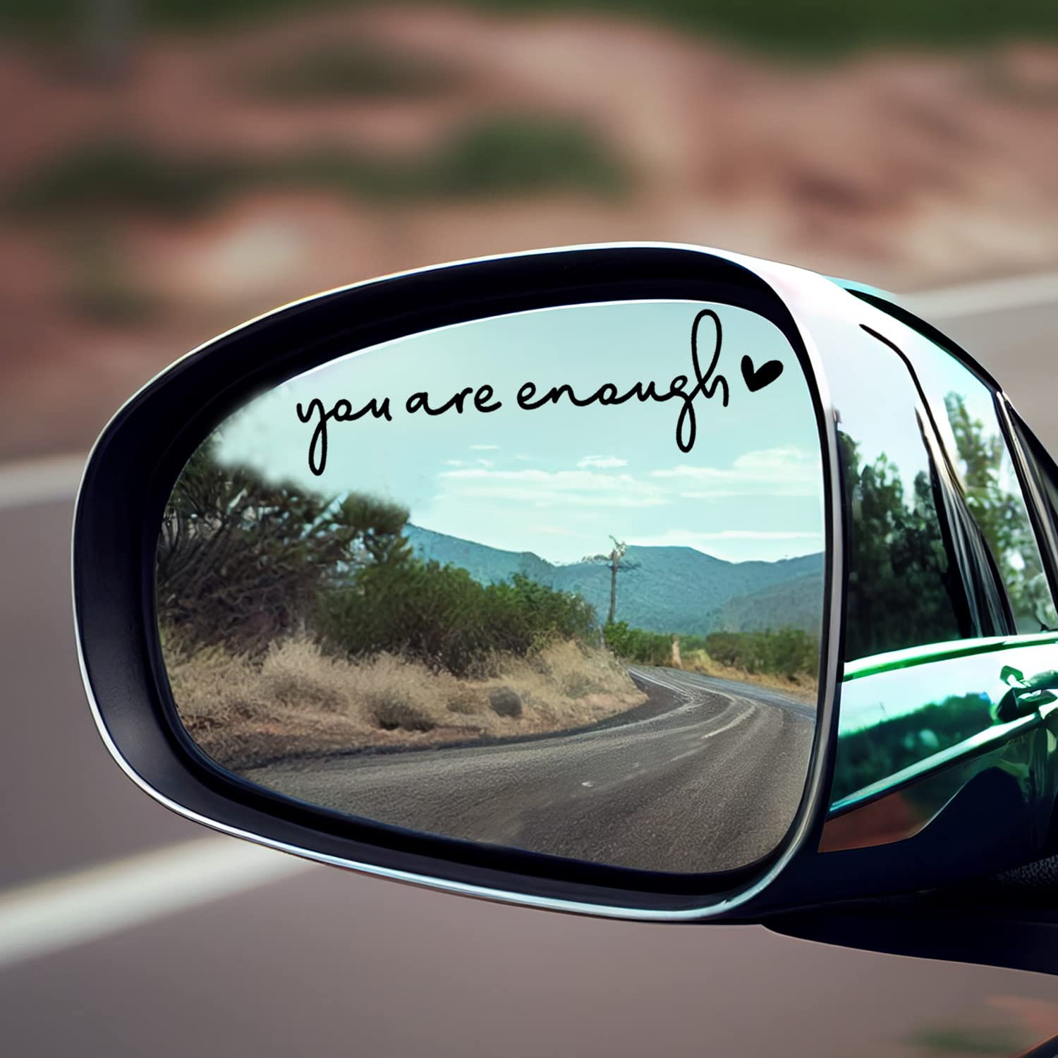 3 X You Are Enough Rearview Mirror Decal, Vanity Mirror Stickers, Rear View Mirror Sticker, Car Mirror Decal, Water Bottle Decal
