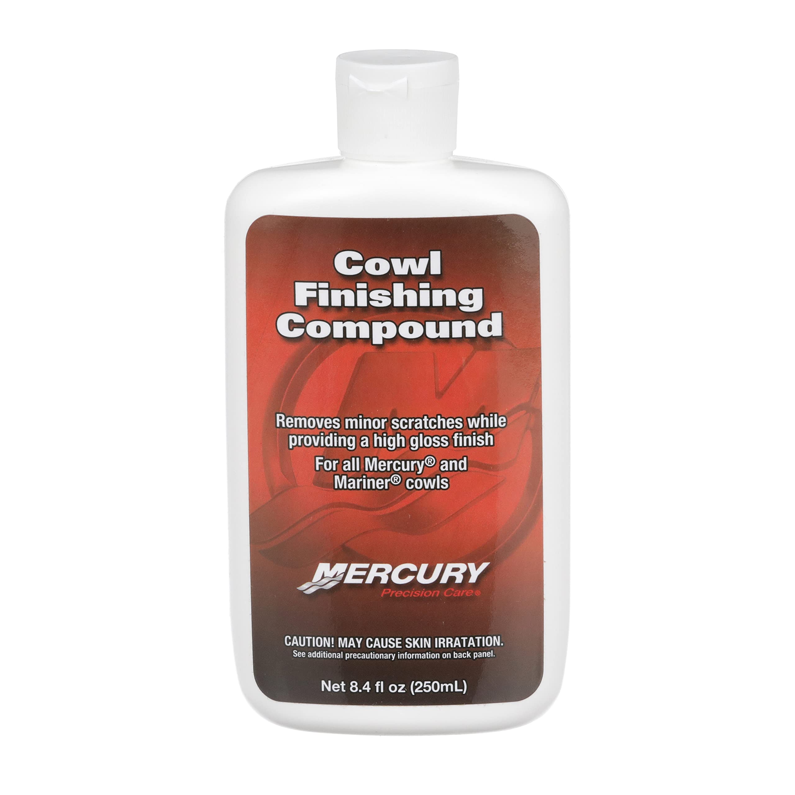 Mercury 859023K1 High-Gloss Cowl Finishing Compound, Fine Grit, 8.4 Fluid Ounce Bottle