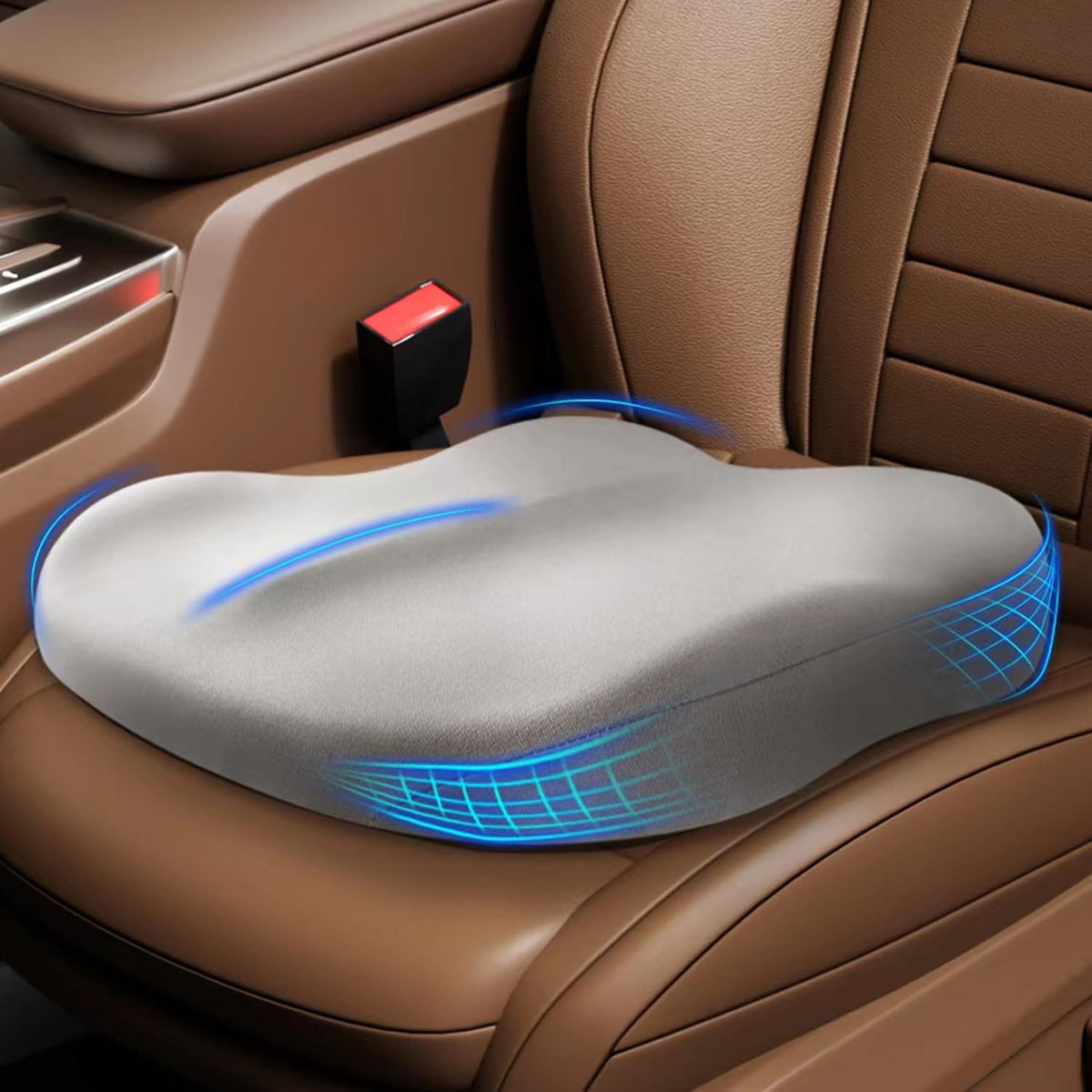 Uvcmdui Wedge Car Seat Cushions For Driving, Adult Booster Seat Cushion For Car Truck Driver, Memory Foam Butt Cushion For Offic