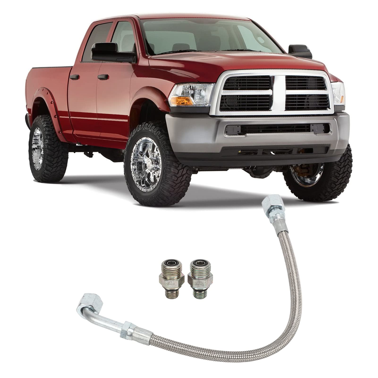 Turbo Oil Feed Line Tube, Turbo Oil Feed Line Tube 3927911 Metal Alloy Turbine Supply Pipe With Connector Replacement For 5.9L 24V 1998 2002