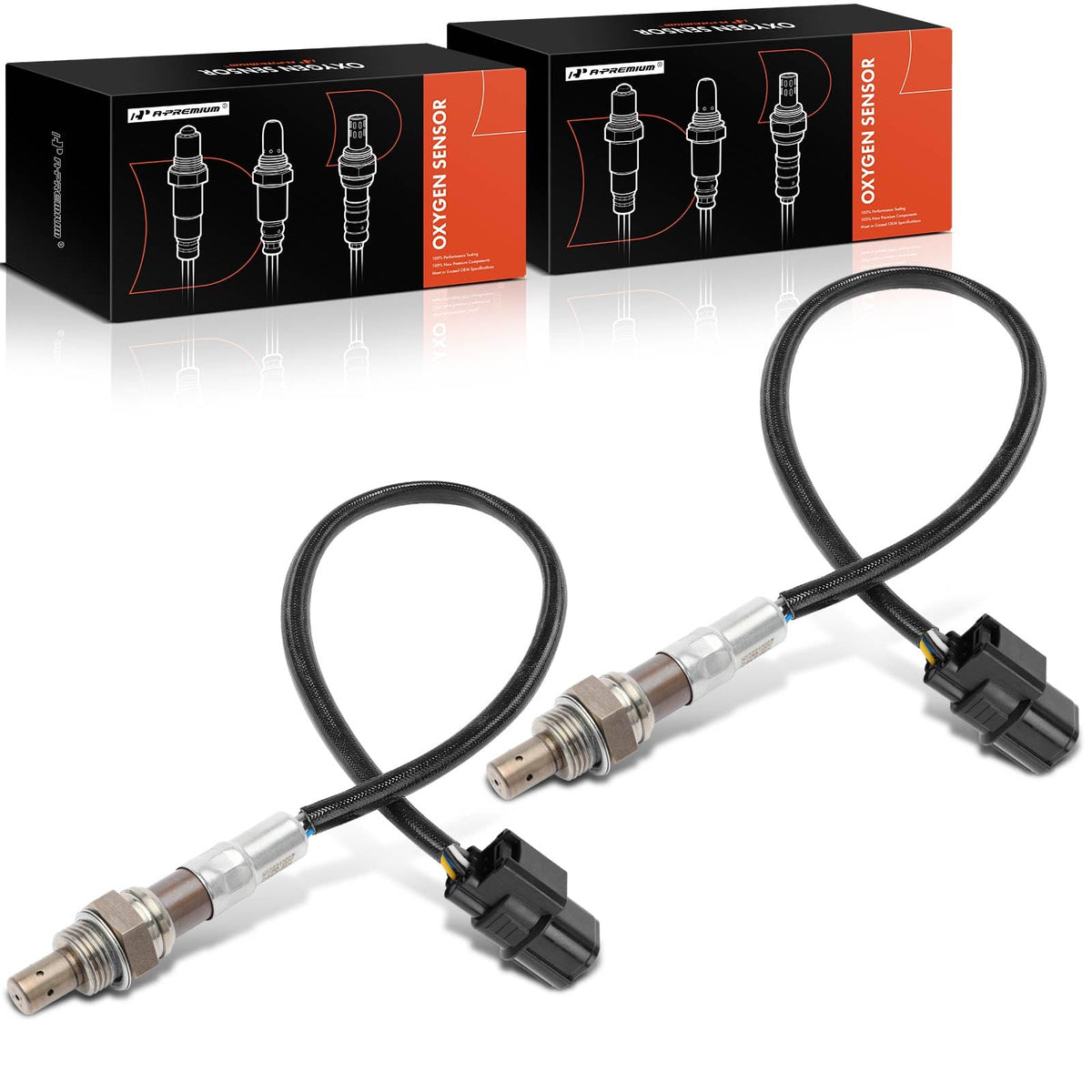 A-Premium 2-PC O2 Oxygen Sensor Compatible with Honda & Acura Models - Accord, Crosstour, Odyssey, Pilot, Ridgeline, MDX, RDX, R
