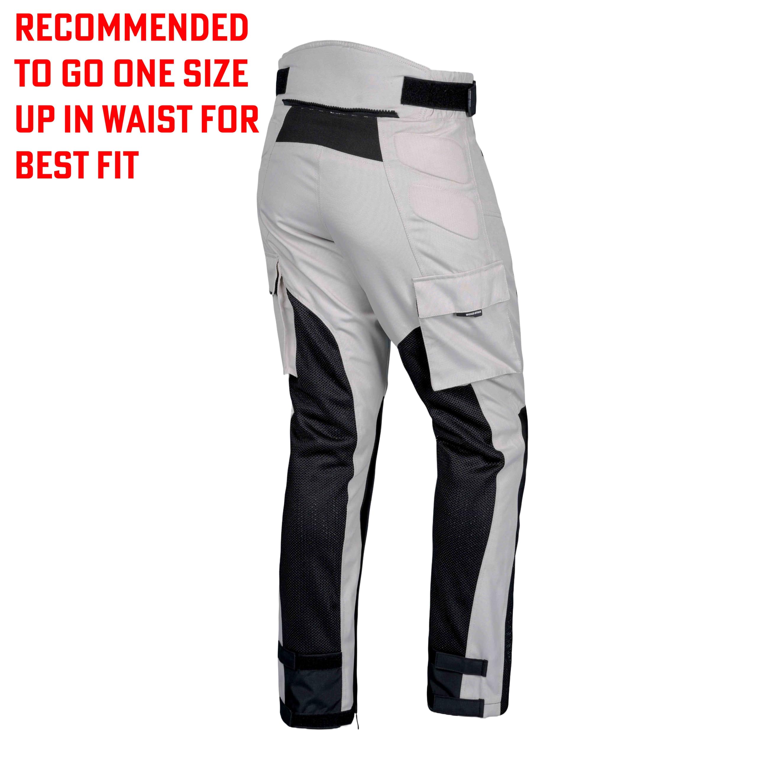 Mesh Motocross Pants For Men - Ce Approved Summer Motorcycle Riding Pants - Gray
