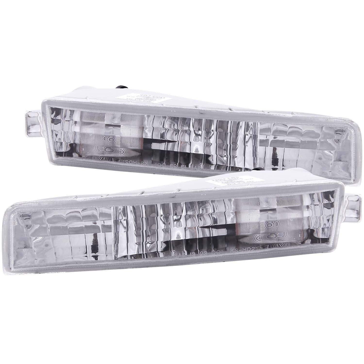 Anzo USA 511012 Honda Prelude Chrome Euro w/Amber Reflector Bumper Light Assembly  (Sold in Pairs)