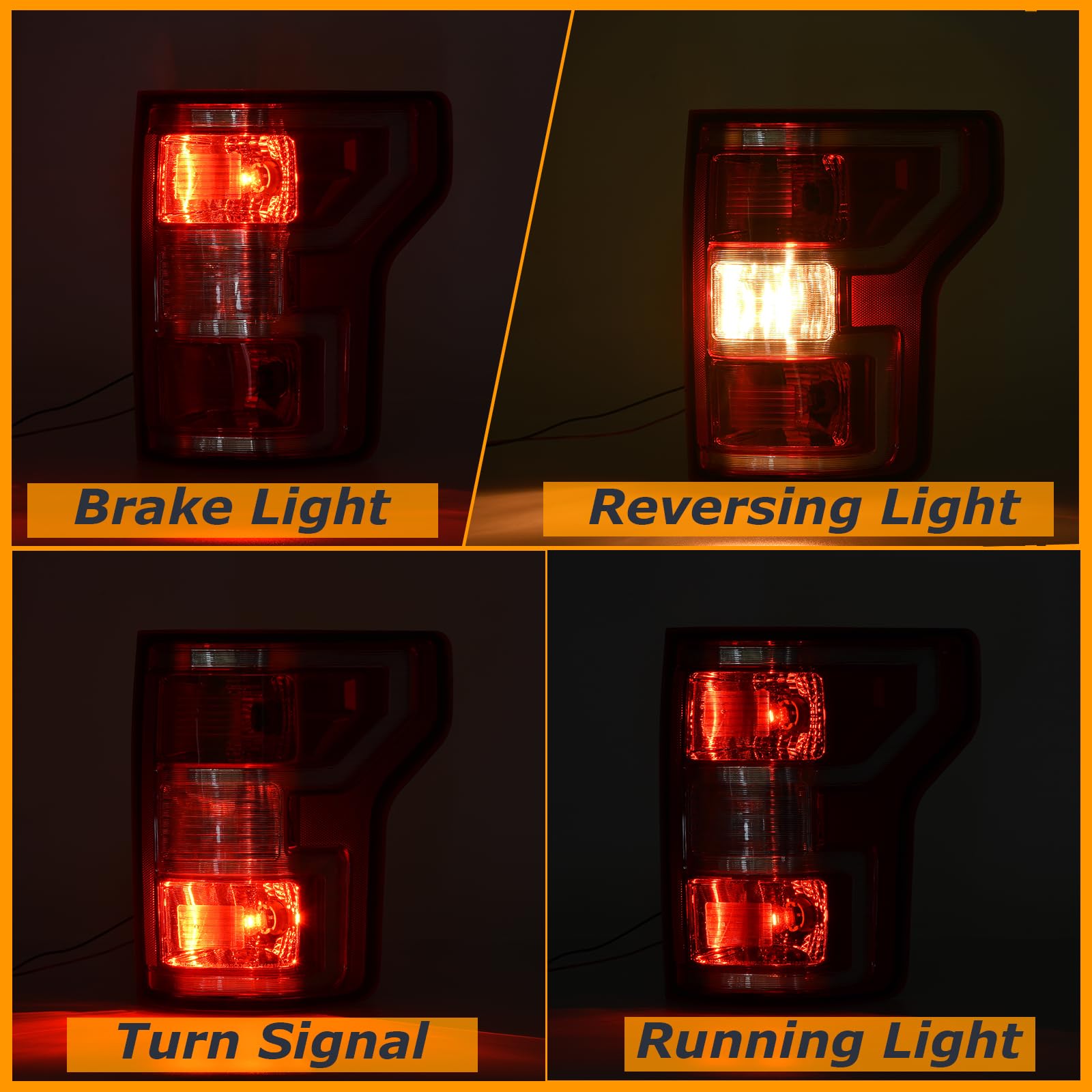 Nakuuly Tail Light Compatible With 2018 2019 2020 Ford F150 F-150 Right Passenger Side Taillight Rear Brake Lamp Signal Assembly