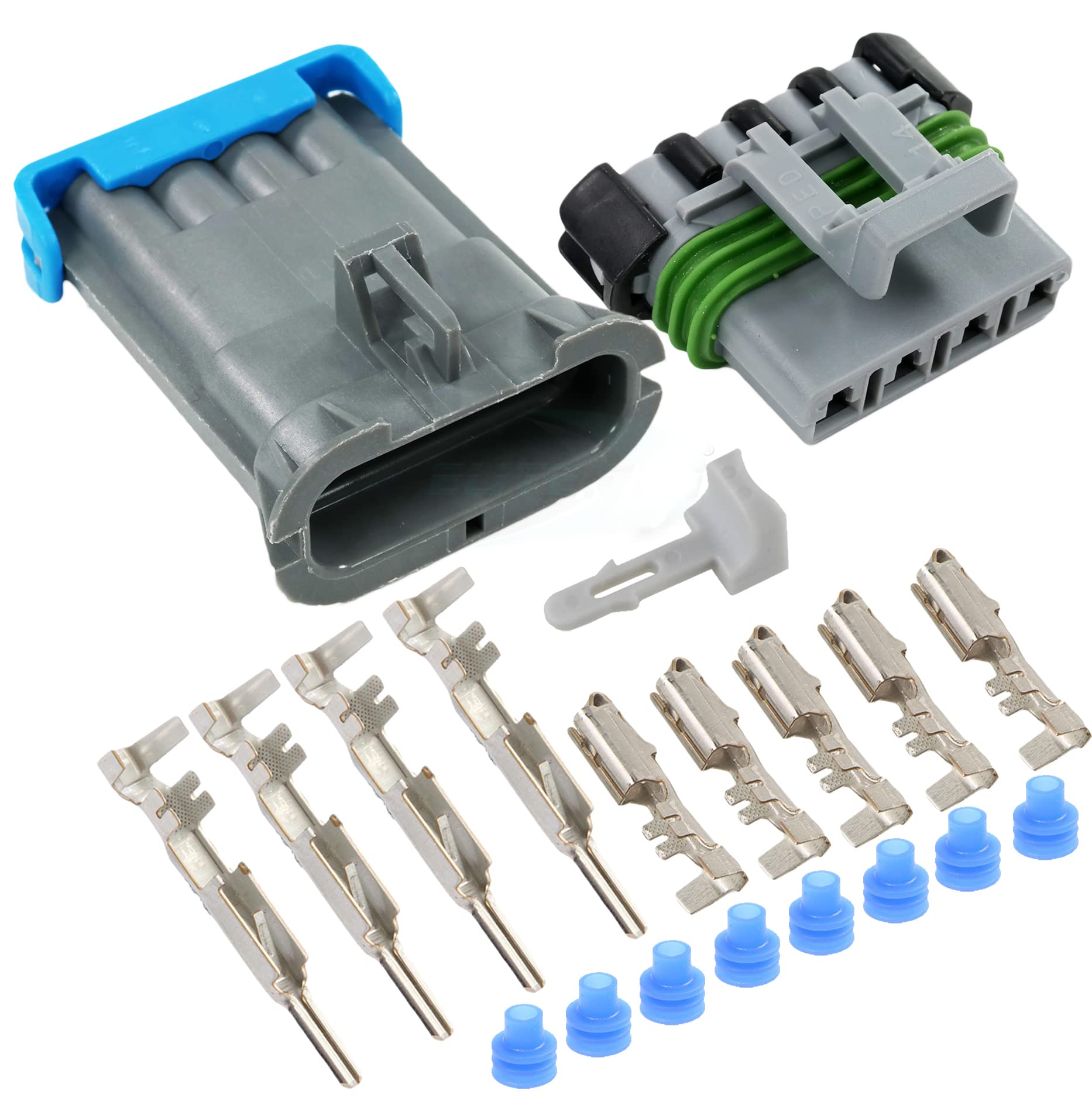 30Amp (4-Pin) Metri-Pack Waterproof Connector Terminals And Seals 10-12 Awg