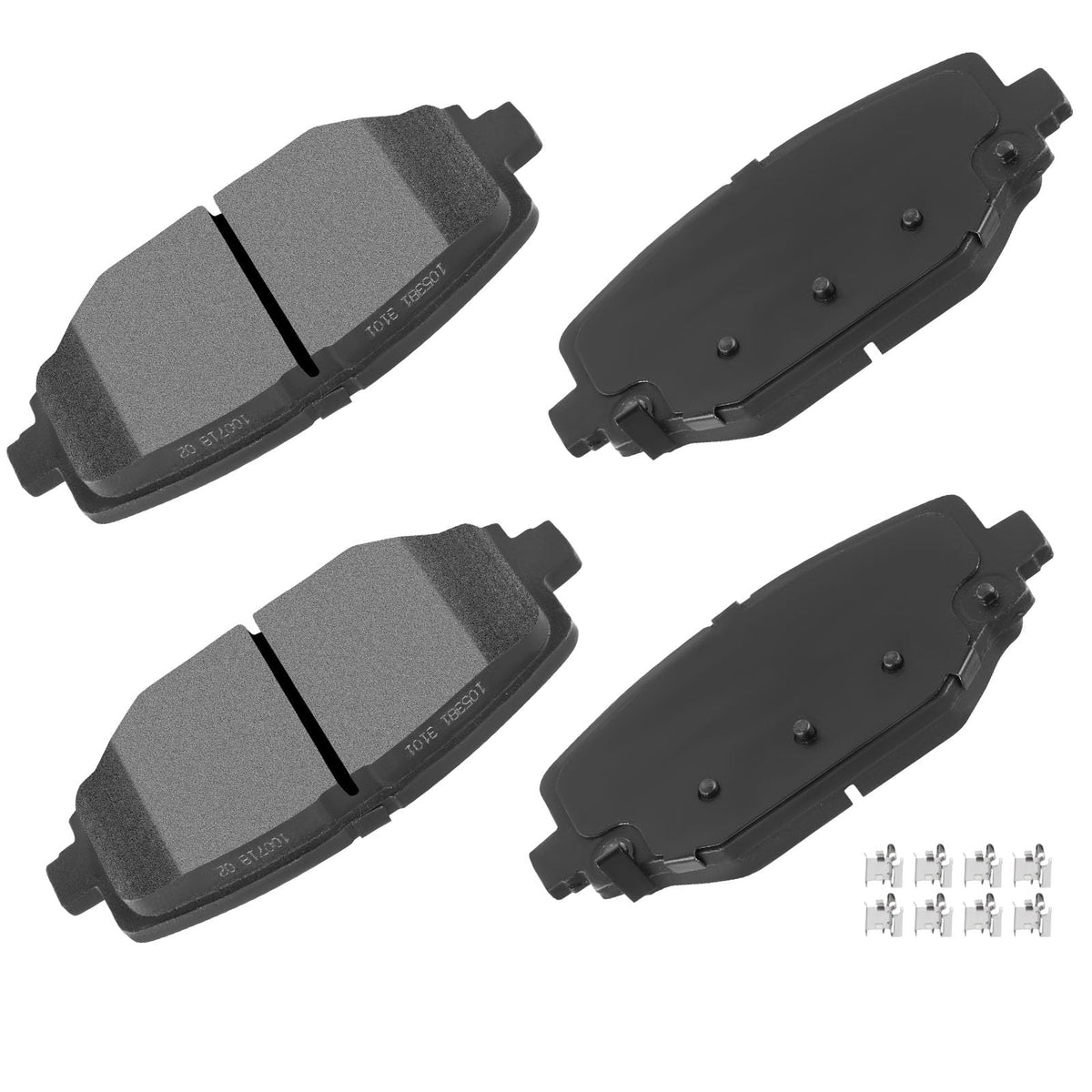 Cciyu D1596 Rear Semi-Metallic Disc Brake Pads Kit For Chrysler Town & Country 12-16,For Dodge Grand Caravan 12-19,For Dodge Jou