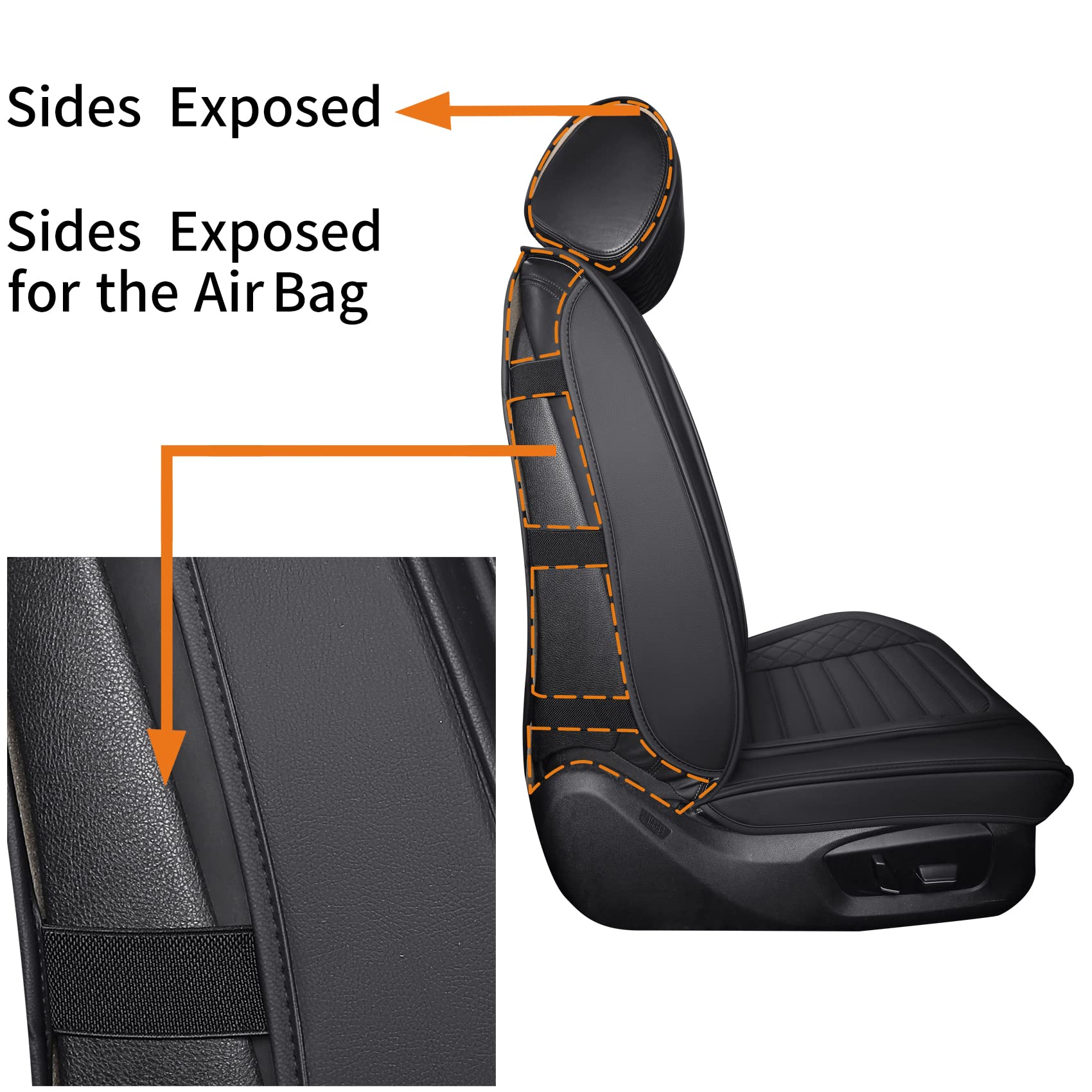 Aierxuan Front Car Seat Covers Universal Fit for Toyota Highlander Prius Camry Rav4 Yaris Sienna FJ Cruiser Outback Honda Jeep F