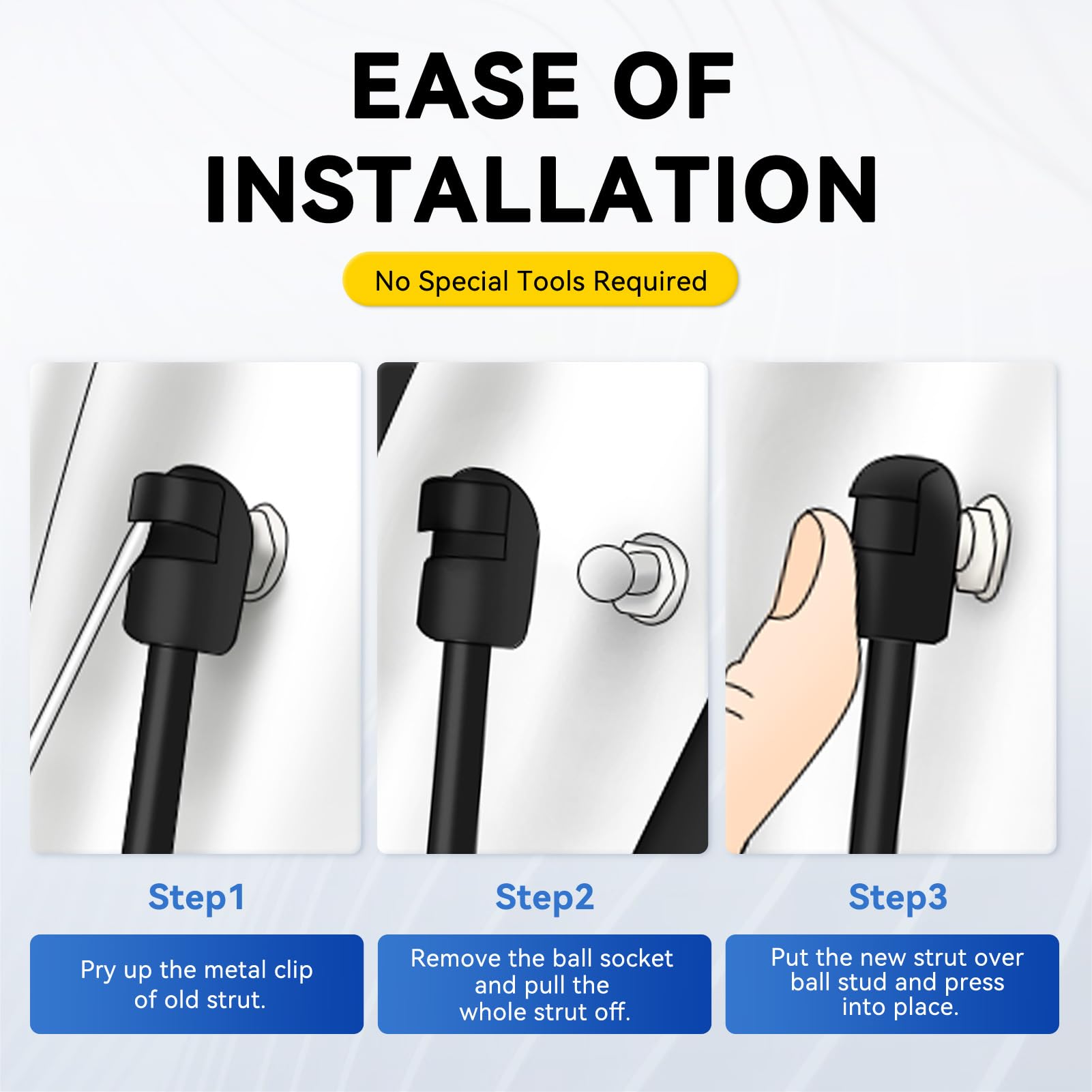 Arana 20 Inch 180 Lb Gas Prop Struts Shocks, 20'' 800 N Lift Support Springs For Heavy Duty Tonneau Cover Truck Pickup Sled Trai