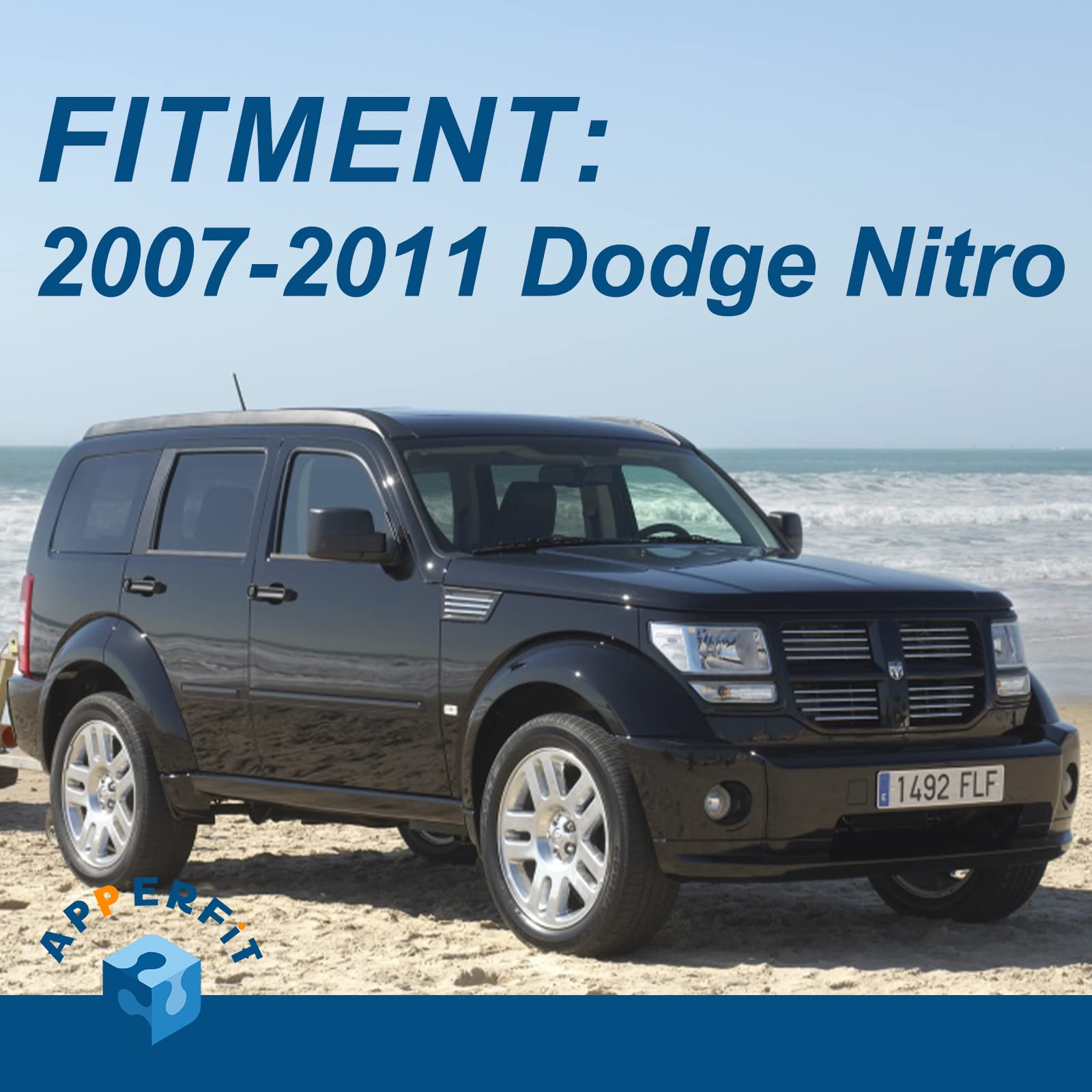 Apperfit Interior Door Handle Pair Compatible With Dodge Nitro 2007 2008 2009 2010 2011 Replaces 68004829Aa 68004828Aa