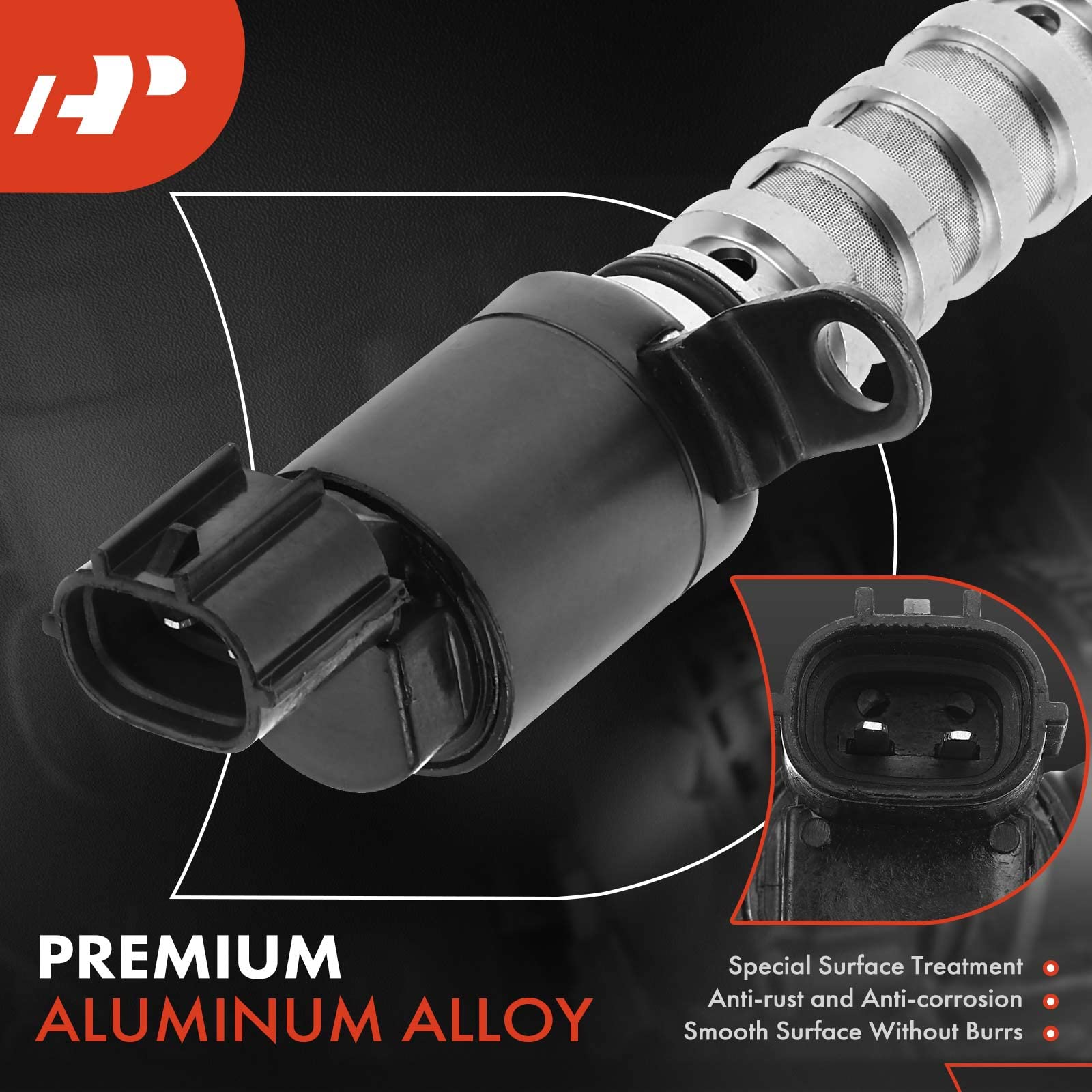 A-Premium Intake Or Exhaust Engine Variable Valve Timing (Vvt) Solenoid Compatible With Hyundai & Kia - Accent, Elantra, Sonata, Tucson, Forte, Optima, Rio, Soul - L4 1.6L - Replace# 24355-2B700