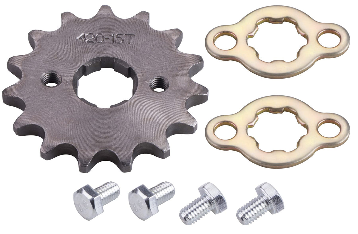 Mrelc Motorcycle 420-15T Front Sprocket 20Mm Compatible With 50Cc 70Cc 90Cc 110C