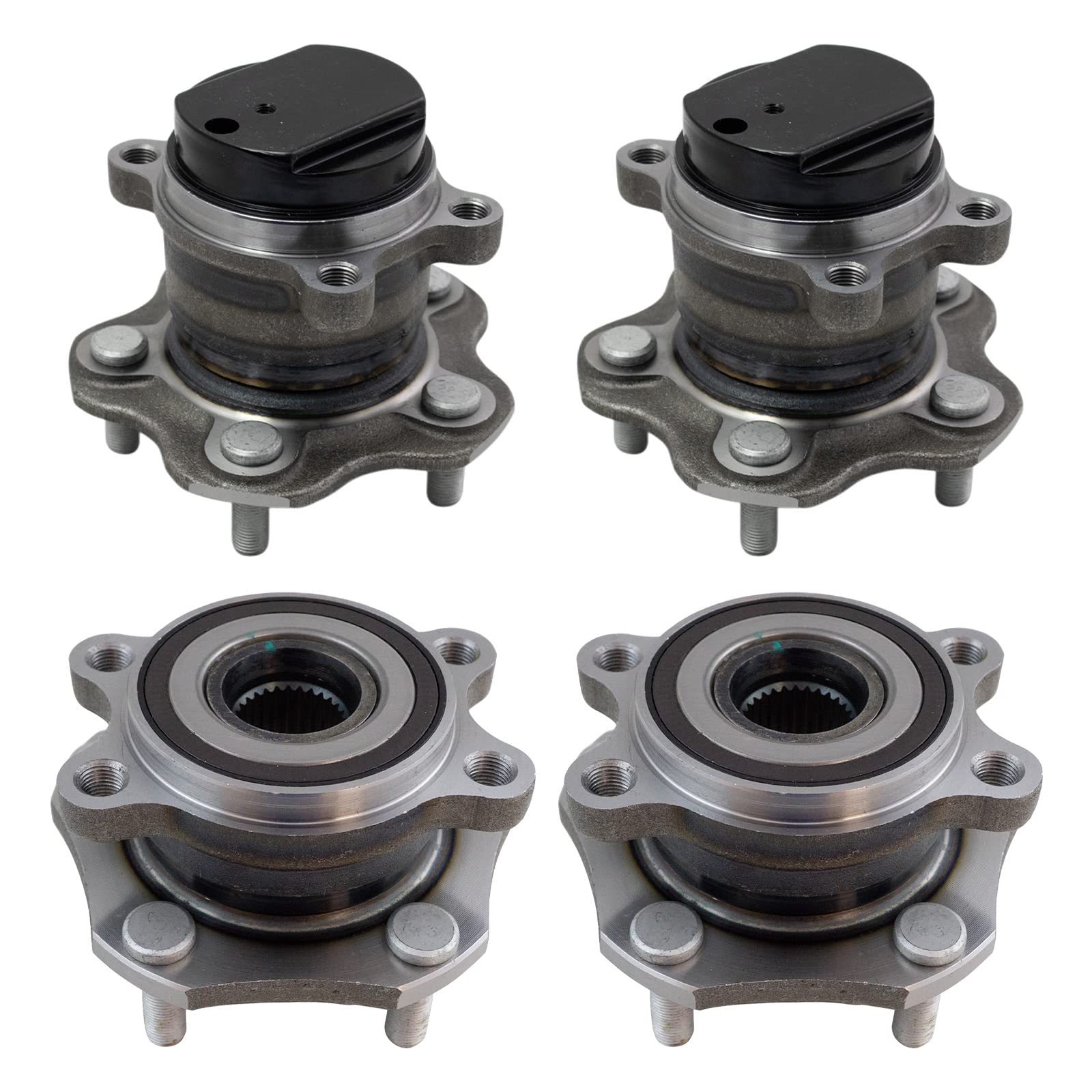Trq Wheel Hub Bearings Assembly Set Compatible With 2014-2020 Nissan Rogue 2017-2022 Rogue Sport