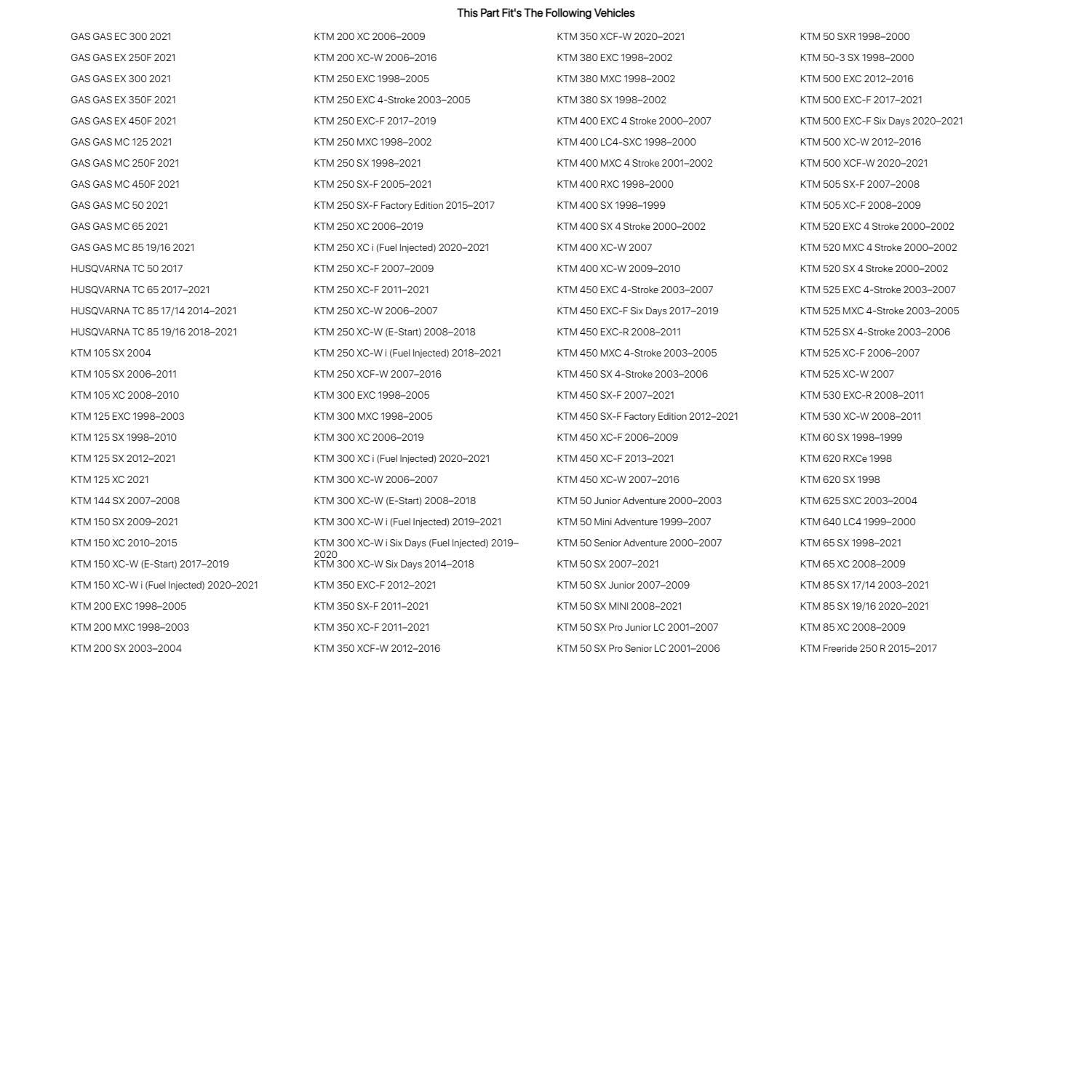Dpw.Ktm Bolt Drain Plug Washers 2/4 Stroke Models Ktm