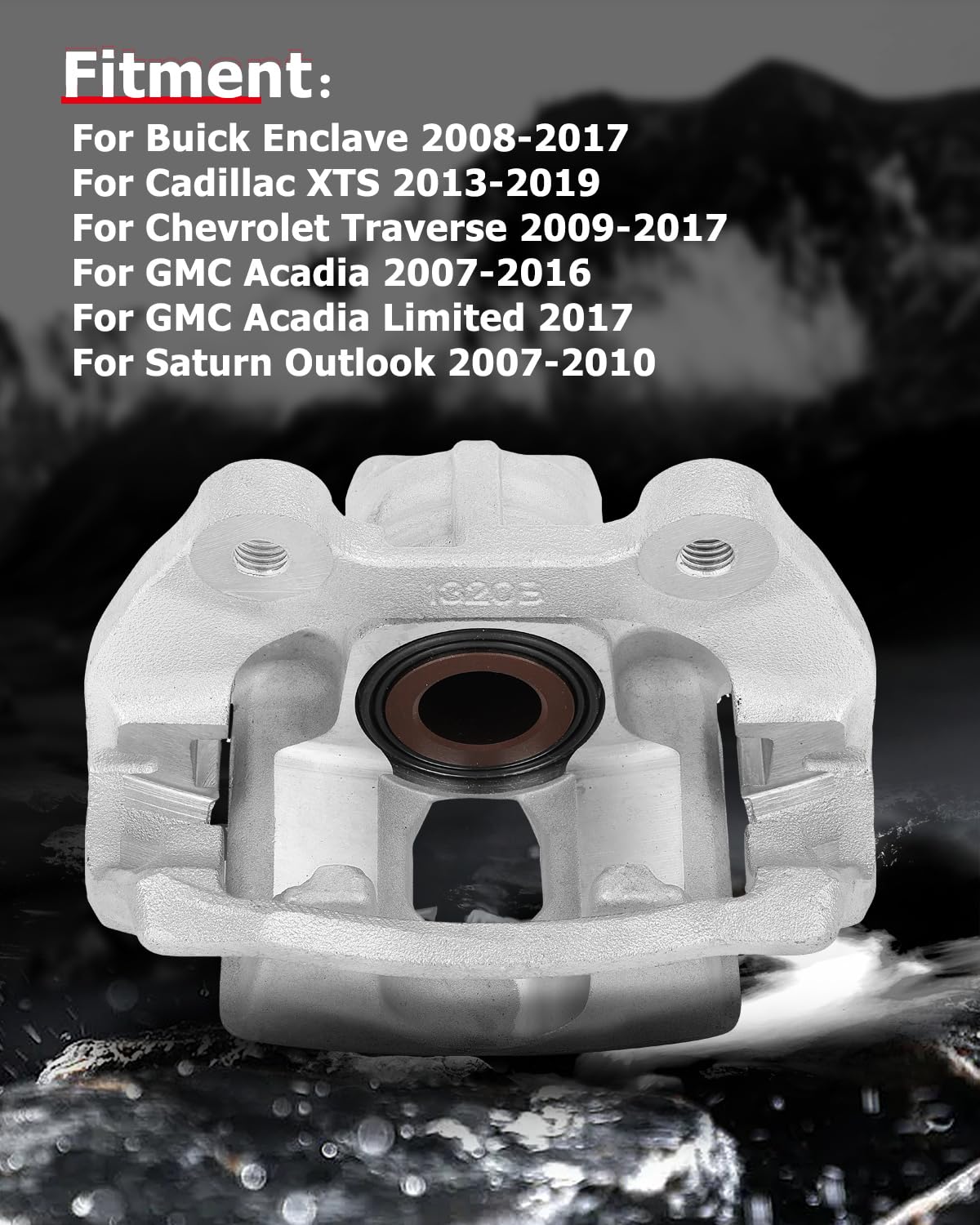 cciyu 18B5059 Rear Left Brake Caliper With Bracket For Buick For Enclave,For Cadillac For XTS,For Chevy For Traverse,For GMC For