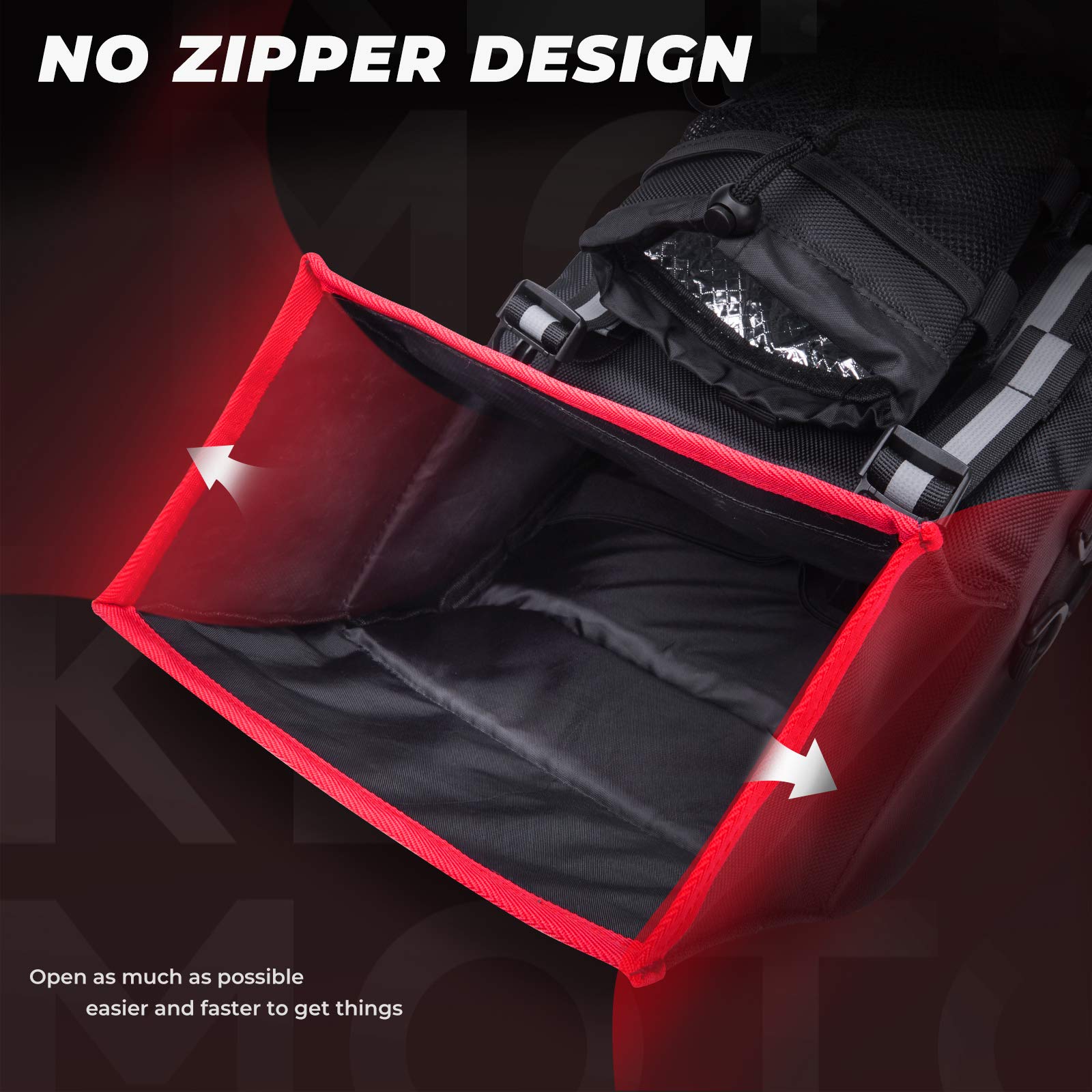 KEMIMOTO ATV Fender Bag, 130% Larger Water-resistant Rear Storage Bags With Drink Holder, Detachable ATV Gear Bag Compatible wit