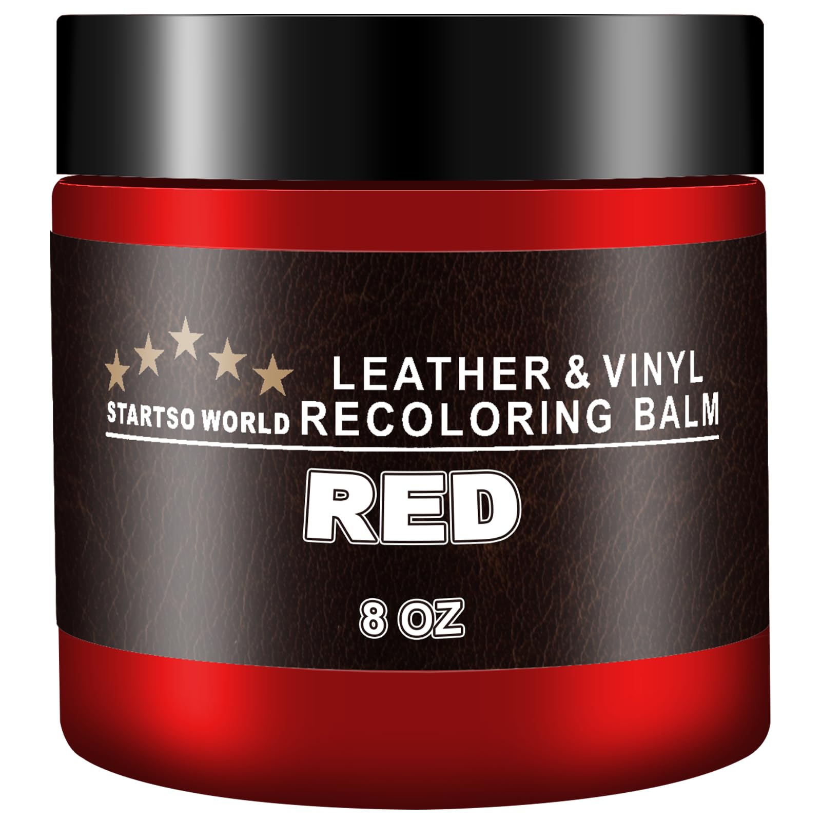 Startso World Leather-Recoloring-Balm-Repair-Cream-Kit For Restoration Red Couches, Sofa, Furniture Color Dye Restorer - 8Oz