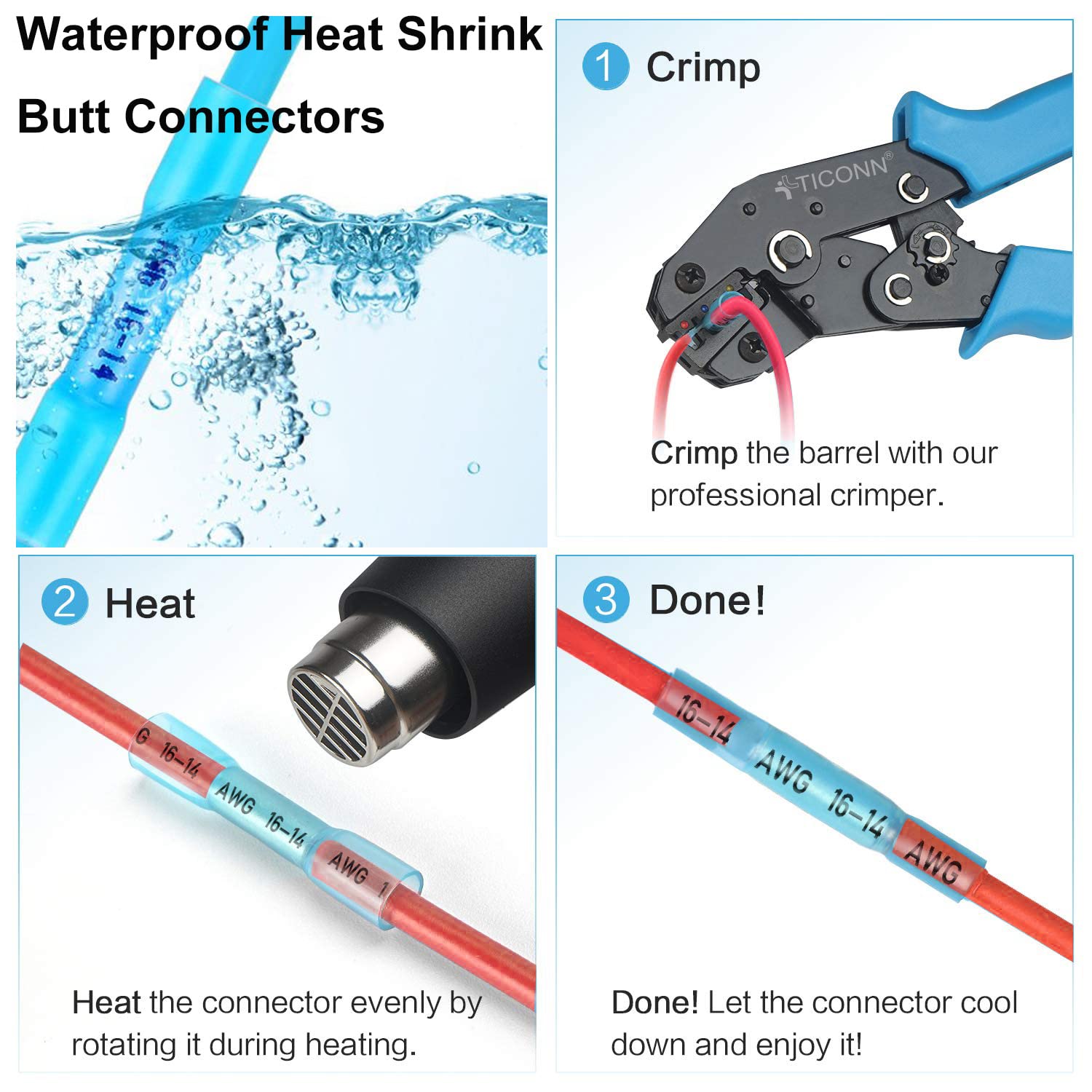 Gebildet 6Pcs 12V 24V Add-A-Circuit Micro 2 Fuse Tap With Heat Shrink Terminals, Piggy Back Blade Fuse Holder With Wire Harness,