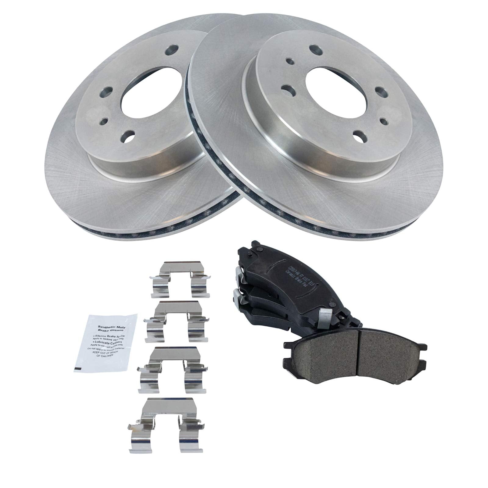 Trq Front Brake Pad & Rotor Kit Brake Pads Brake Rotor Ceramic Compatible With 1991-1992 Saturn Sc 1993-2002 Sc1 Sc2 1991-2002 S