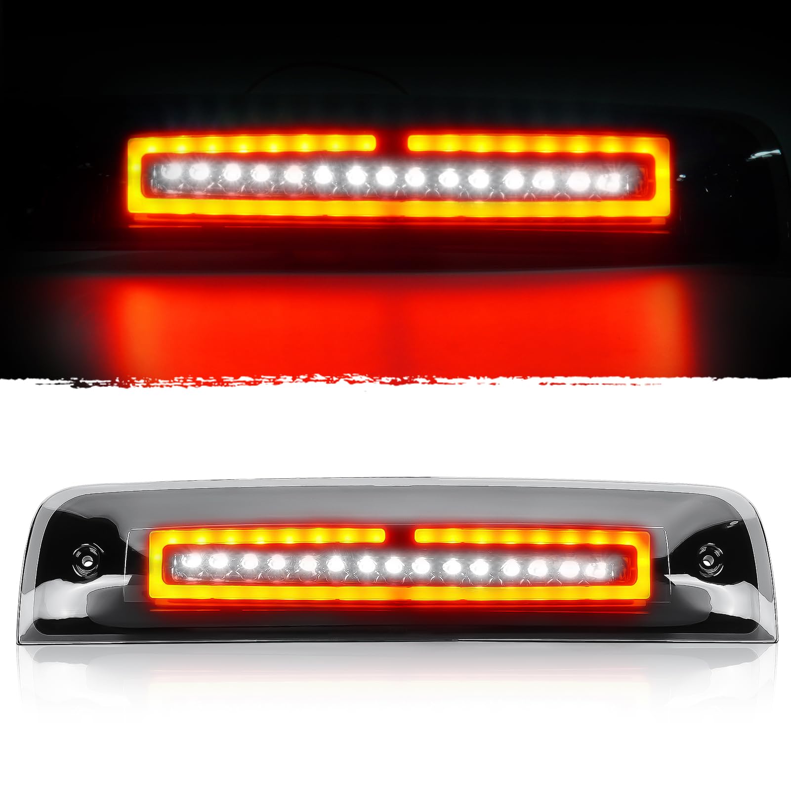 Tresound Led 3Rd Brake Cargo Light For 2009-2017 Dodge Ram 1500, 2010-2017 Dodge Ram 2500 & 3500 Third Center High Mount Stop La