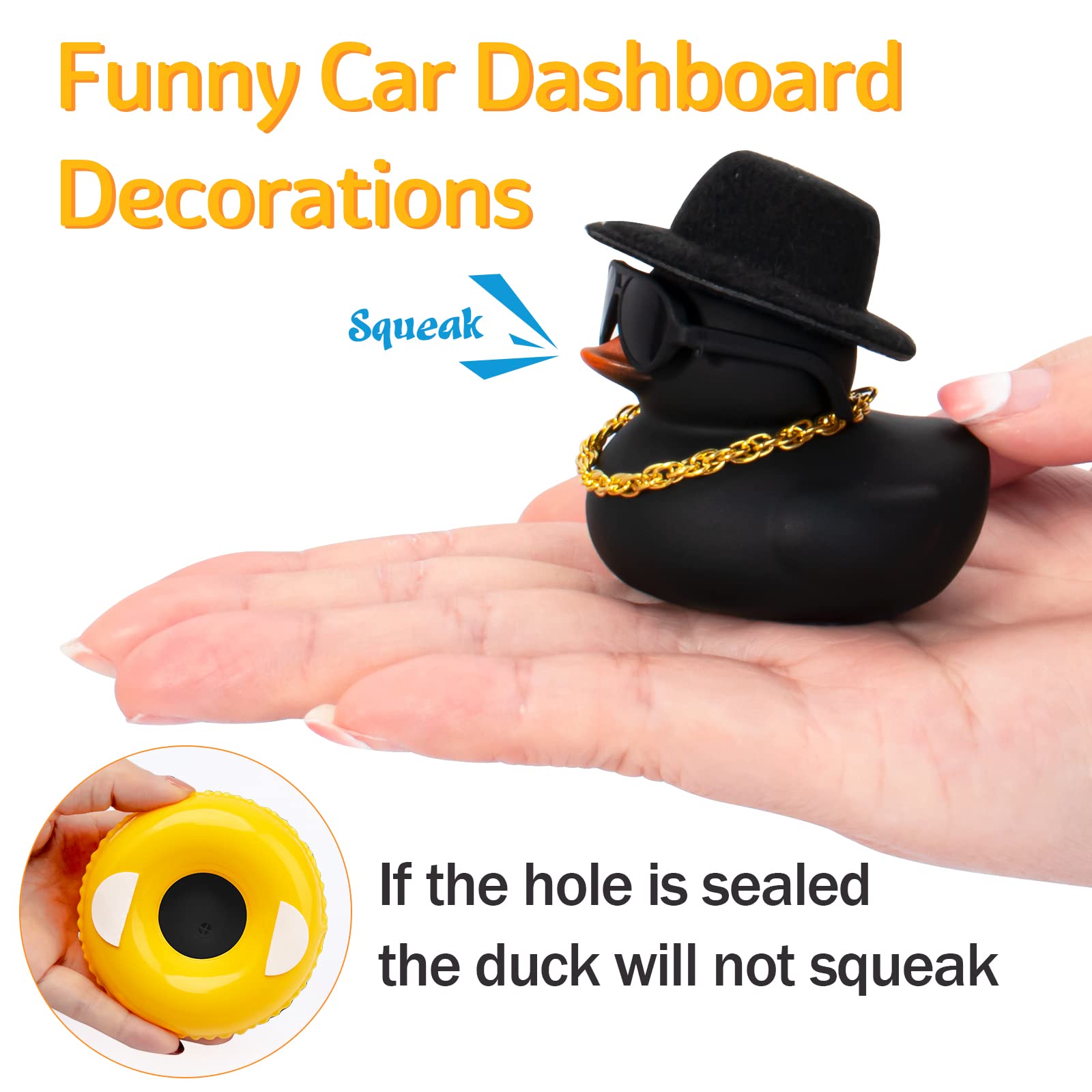 Wonuu Car Accessories Rubber Ducks Dashboard Decorations Rubber Duck Pink Accessories Dashboard Duck Car Decorations Car Ducks F