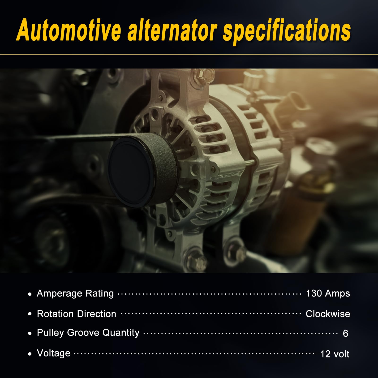 L-SIJIN-L Alternator Compatible with 2011-2013 Odyssey 2012-2015 Pilot 3.5L V6 Replace for: 31100-RV0-A01 9764219-124 104210-124