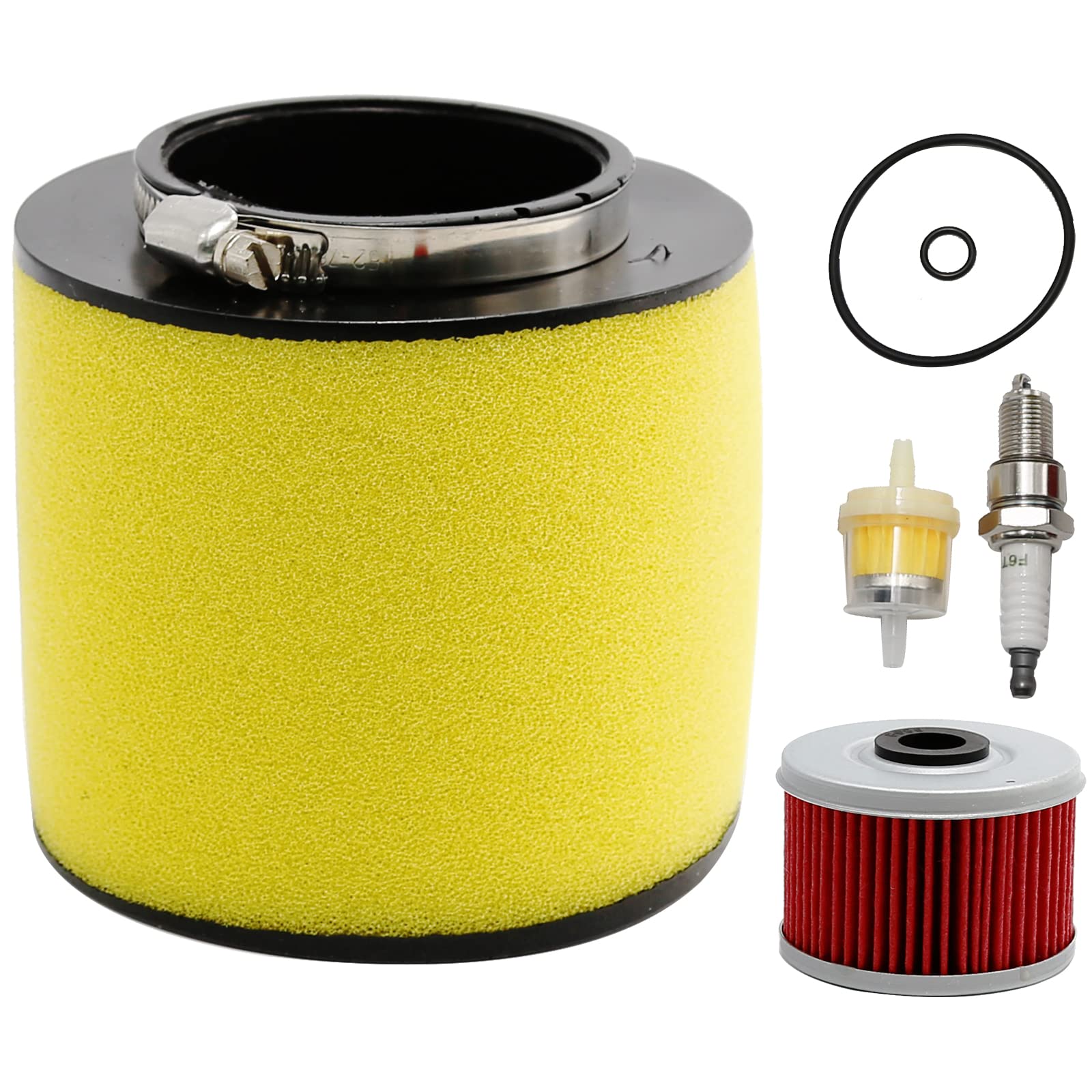 Air Filter Oil Filter Replacement For Honda Foreman 400 450 Trx400 Trx450 1995-2004 Replacement For Honda Rancher Trx350Fe Trx350Fm Trx350Te Trx350Tm 2000-2006 Replace# 17254-Hn5-670 With Spark Plug