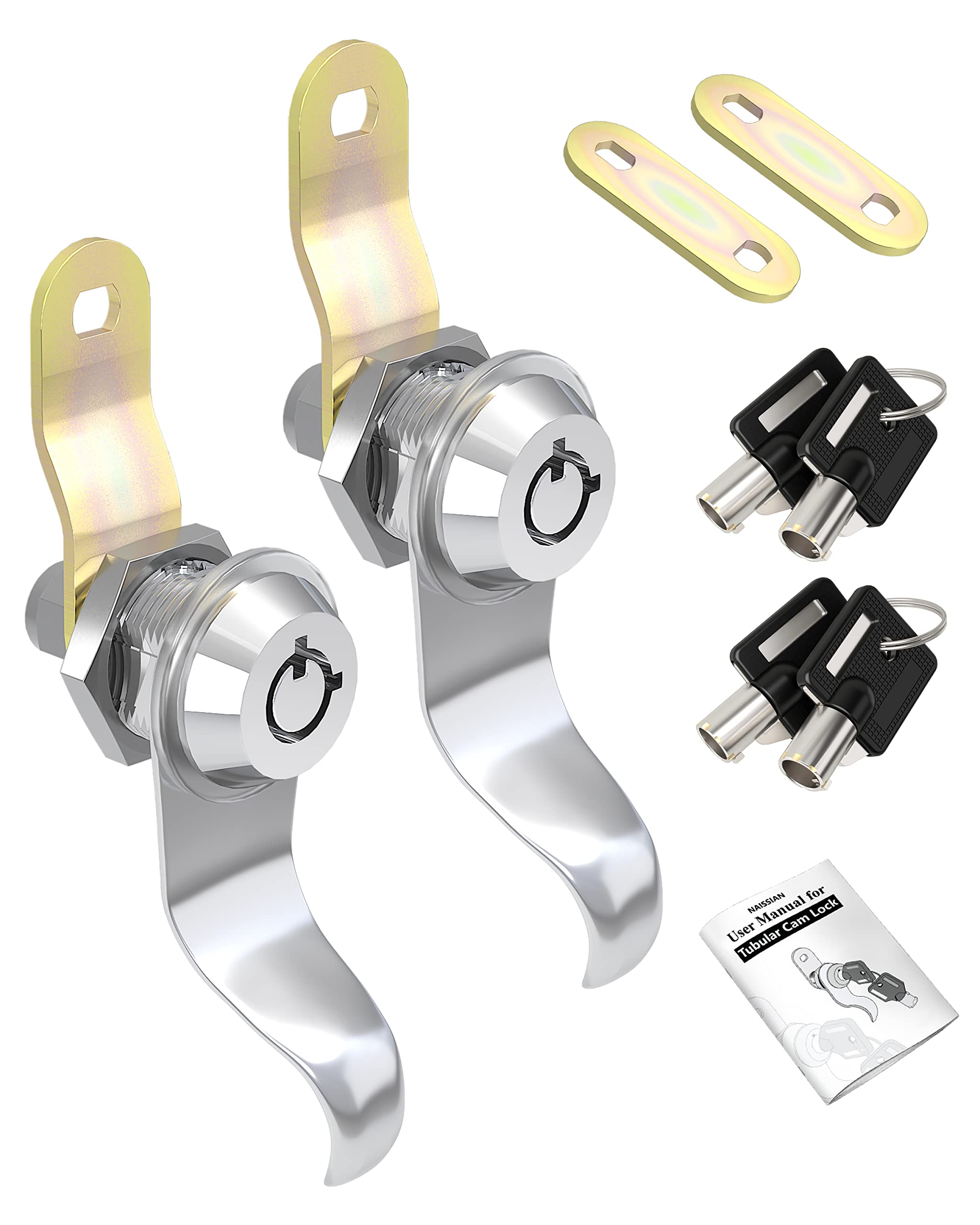 Naissian Rv Locks For Storage Door 5/8 Inch, Camper Storage Door Lock Travel Trailer Compartment Cabinet Locks With Keys 5/8'',