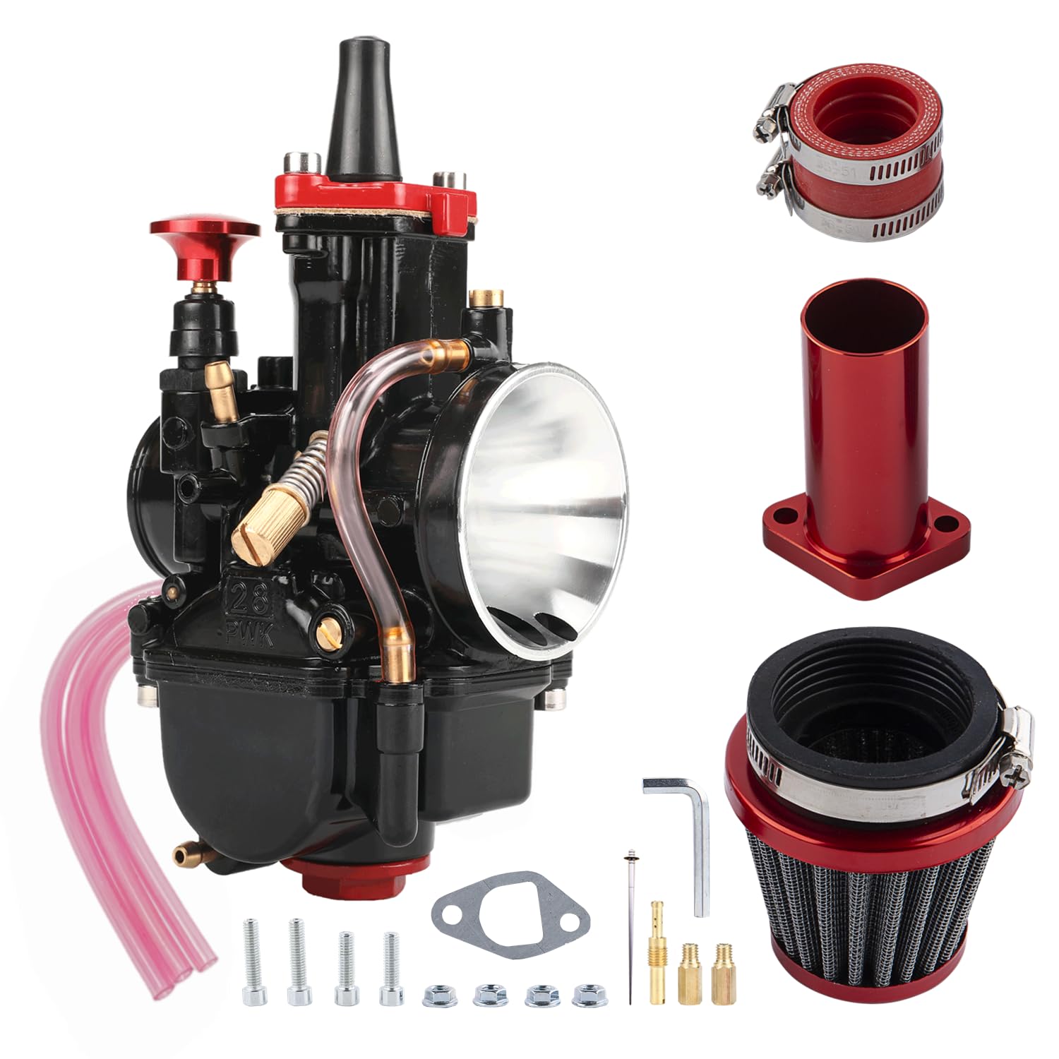 Pwk28Mm Carburetor Kit For Predator 212, Upgrade For Coleman Predator 196Cc 212Cc 224Cc Engine, Baja Warrior Mb200 Kt196 Gx160 6