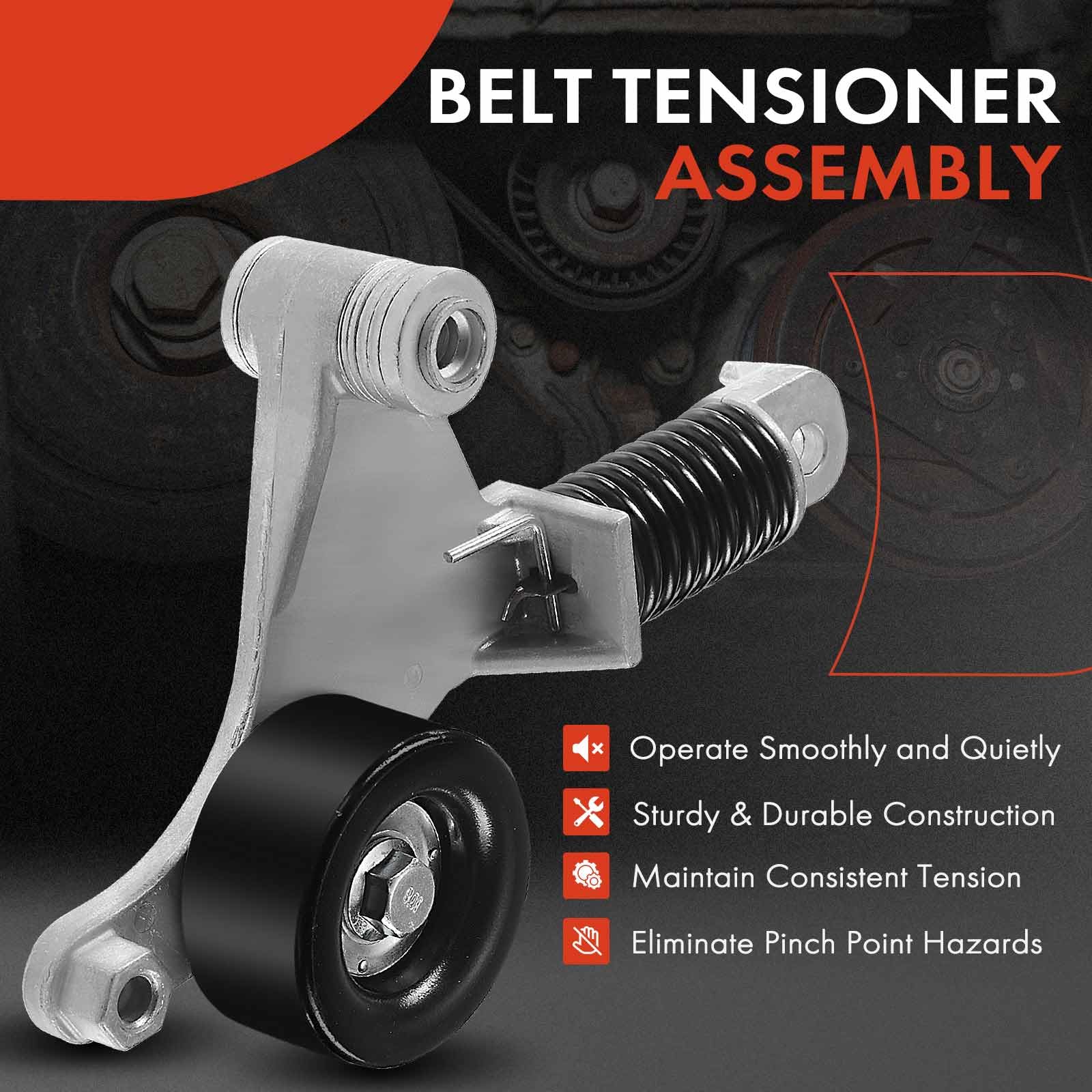 A-Premium Automatic Belt Tensioner And Pulley Assembly Compatible With Toyota Camry 2007-2009, Corolla Matrix Rav4 Solara & Scio
