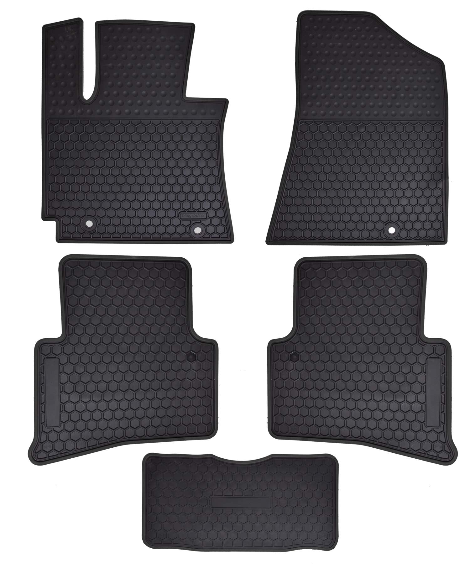 Megiteller Car Floor Mats Custom Fit For Hyundai Tucson 2021 2020 2019 2018 2017 2016 Odorless Washable Heavy Duty Rubber (All W