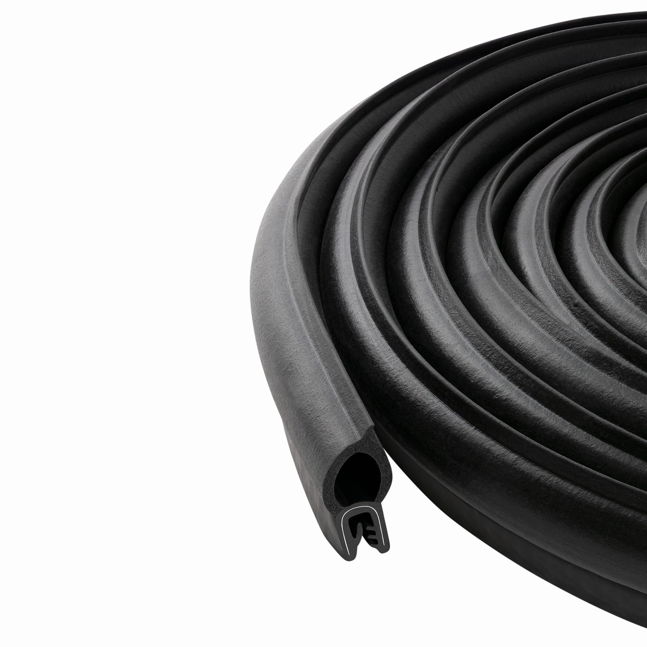Vertical Bulb Trim Seal Bulb Diameter: 0.5'' Grip Range: 0.039'' To 0.14'' | Trunk, Boot, Lid, Hood, Hatch Rubber (13 Feet)