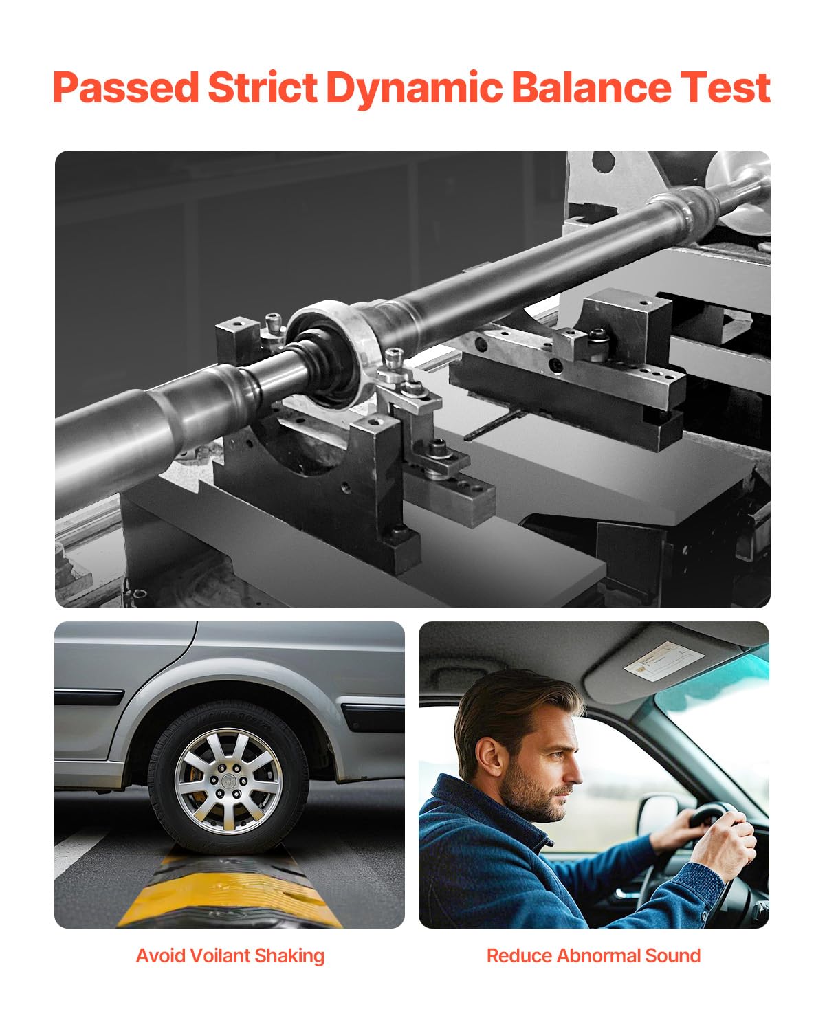 VEVOR Rear Drive Shaft, 71.7-73.2 Prop Shaft Driveshaft Assembly Compatible with 2015-2019 Dodge Challenger V6 3.6L, Replace