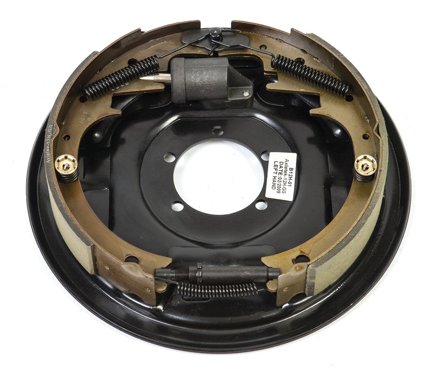 Husky Towing Liners 30786 Black Painted 12'' X 2'' Left Hand Hydraulic Brake Assembly - 6000 Lb. Rated Axle Capacity